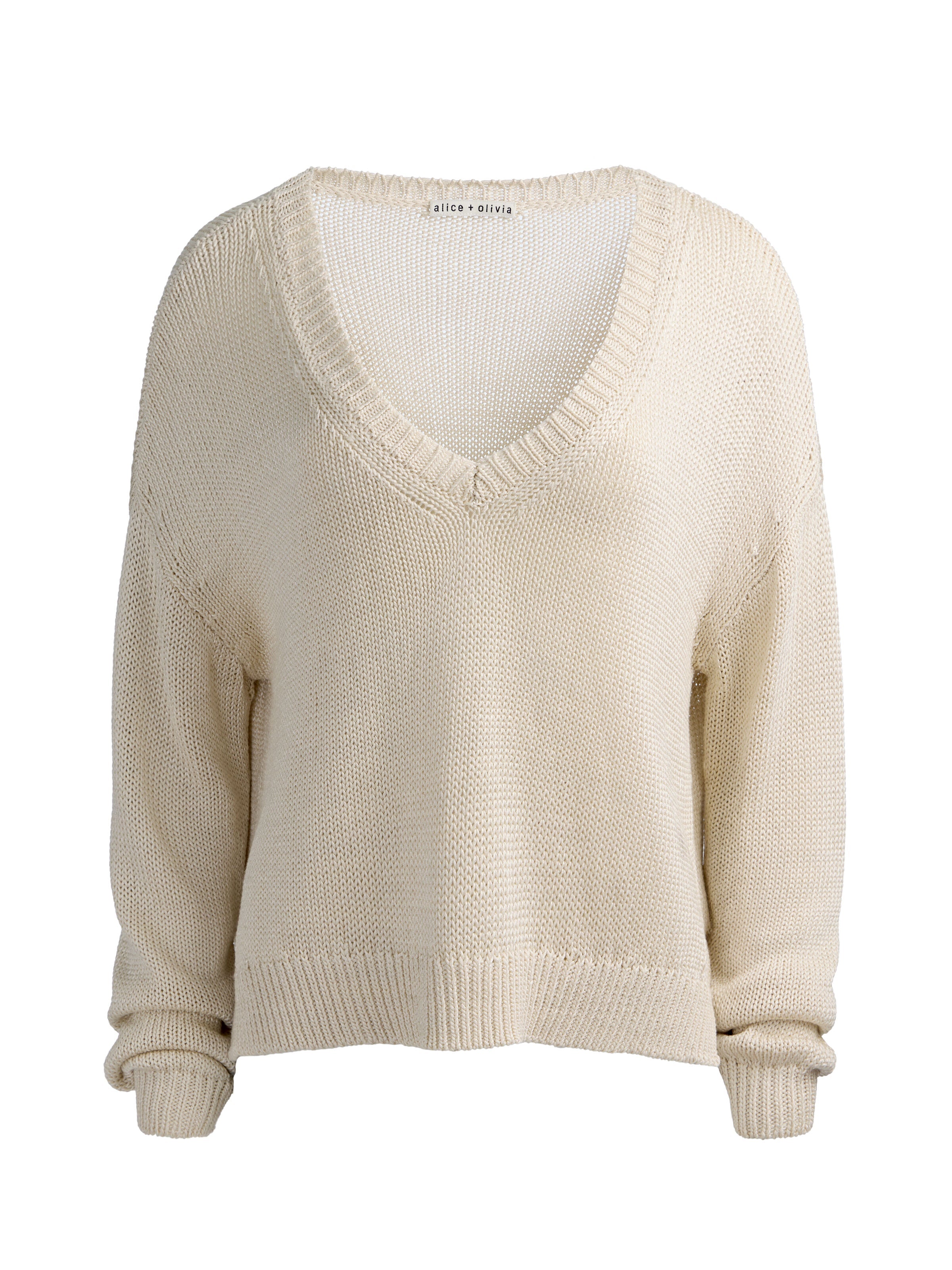 WILLIAMS PULLOVER-OATMEAL-ALICE + OLIVIA