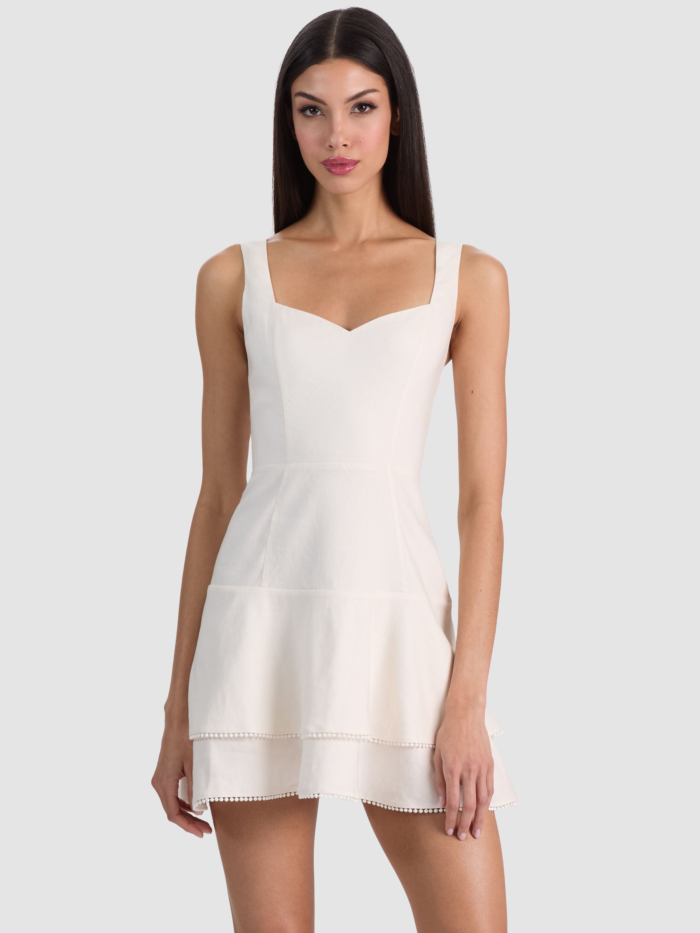 MIRIAM SWEETHEART MINI DRESS-ALICE + OLIVIA