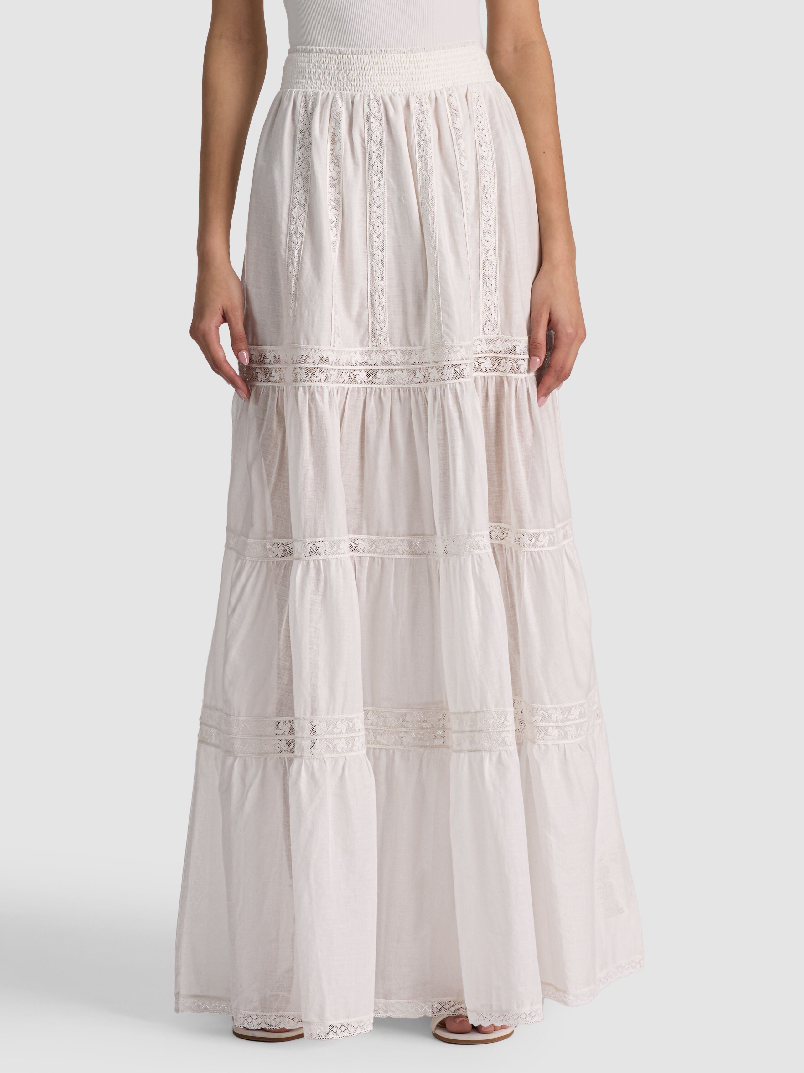KATHRYN TIERED MAXI SKIRT-ALICE + OLIVIA