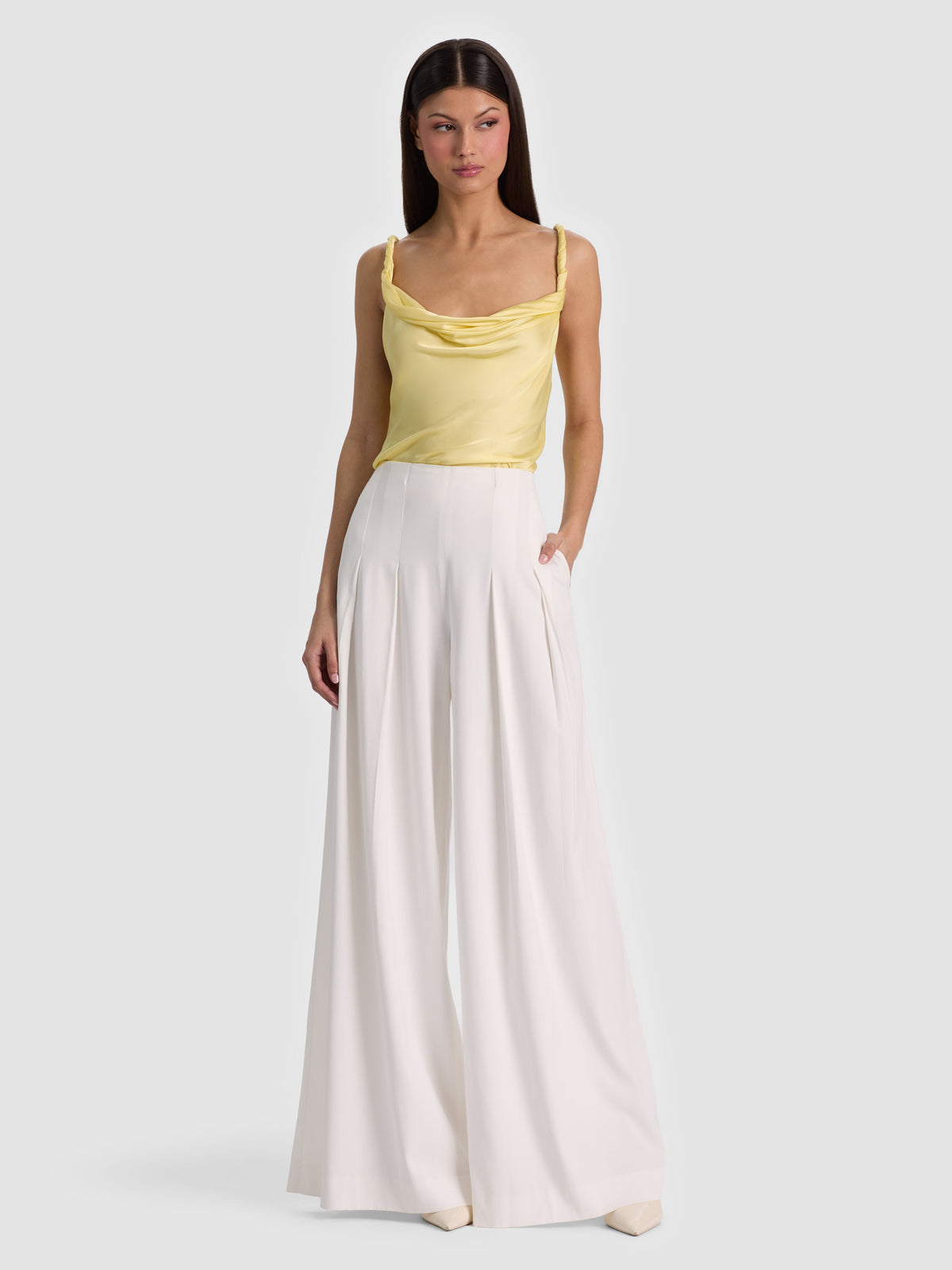 MONIQUE TWIST STRAP TANK - BUTTER