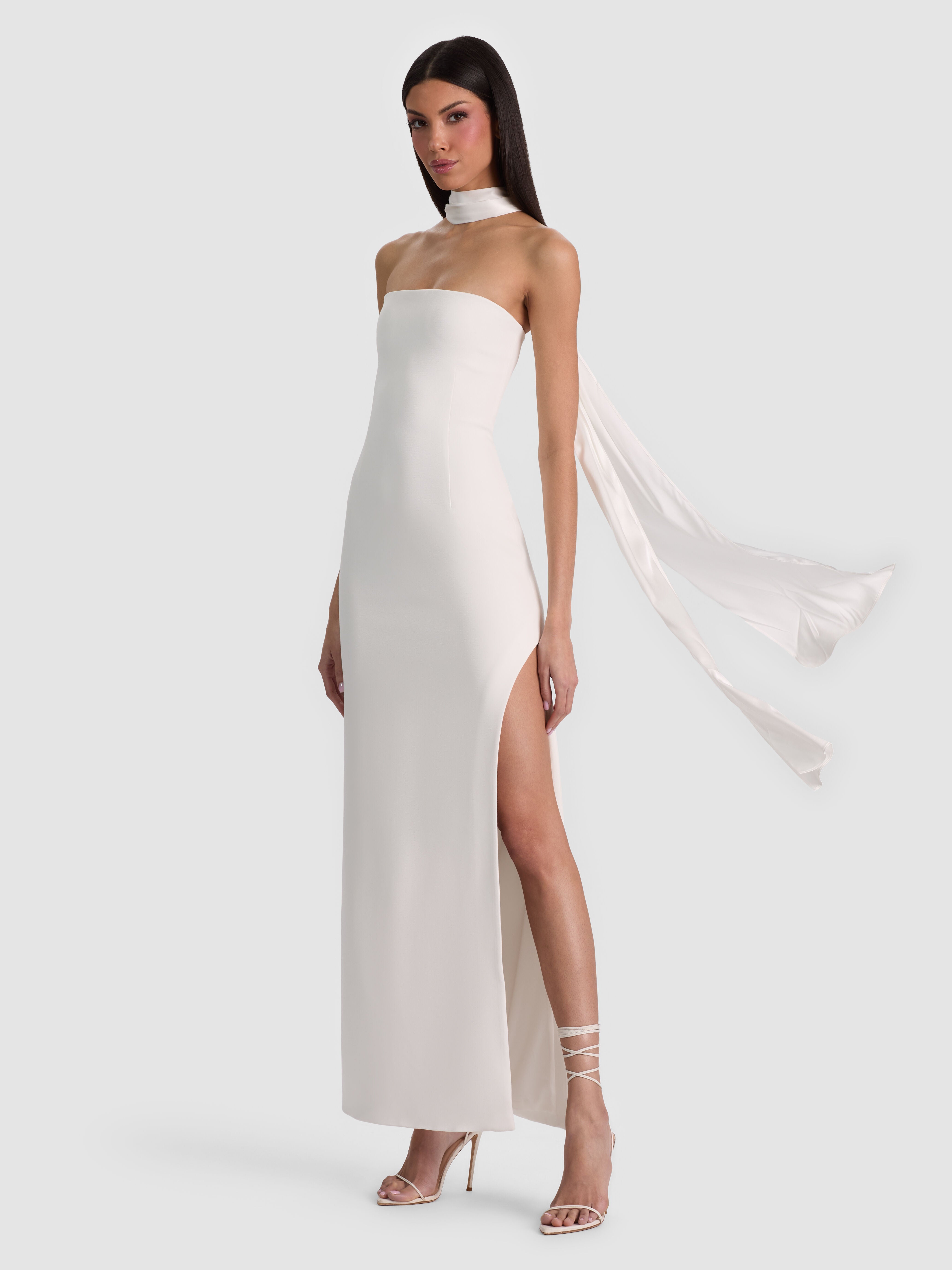 CHANA MAXI DRESS WITH SCARF-ALICE + OLIVIA