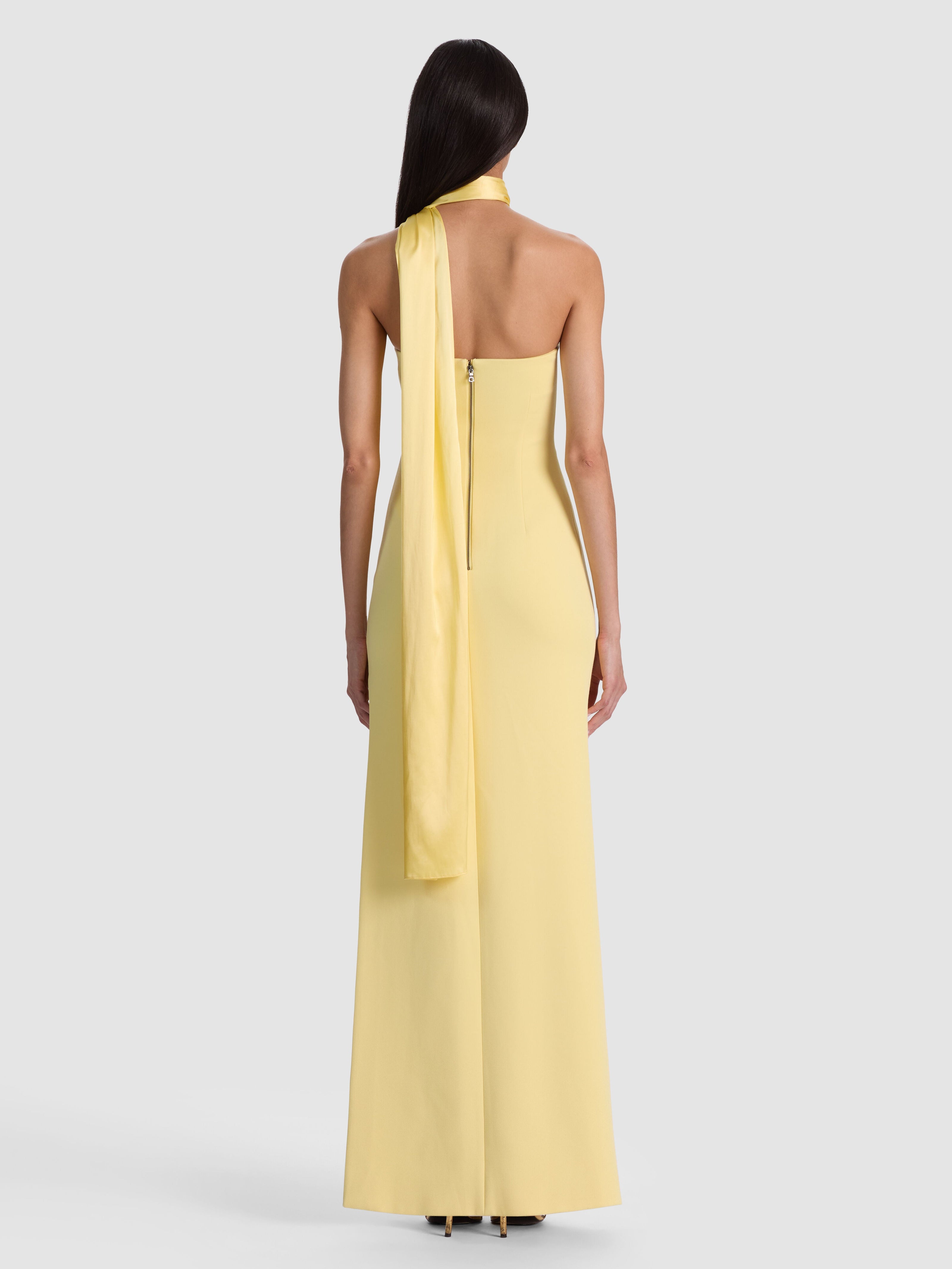 CHANA MAXI DRESS WITH SCARF-BUTTER-ALICE + OLIVIA