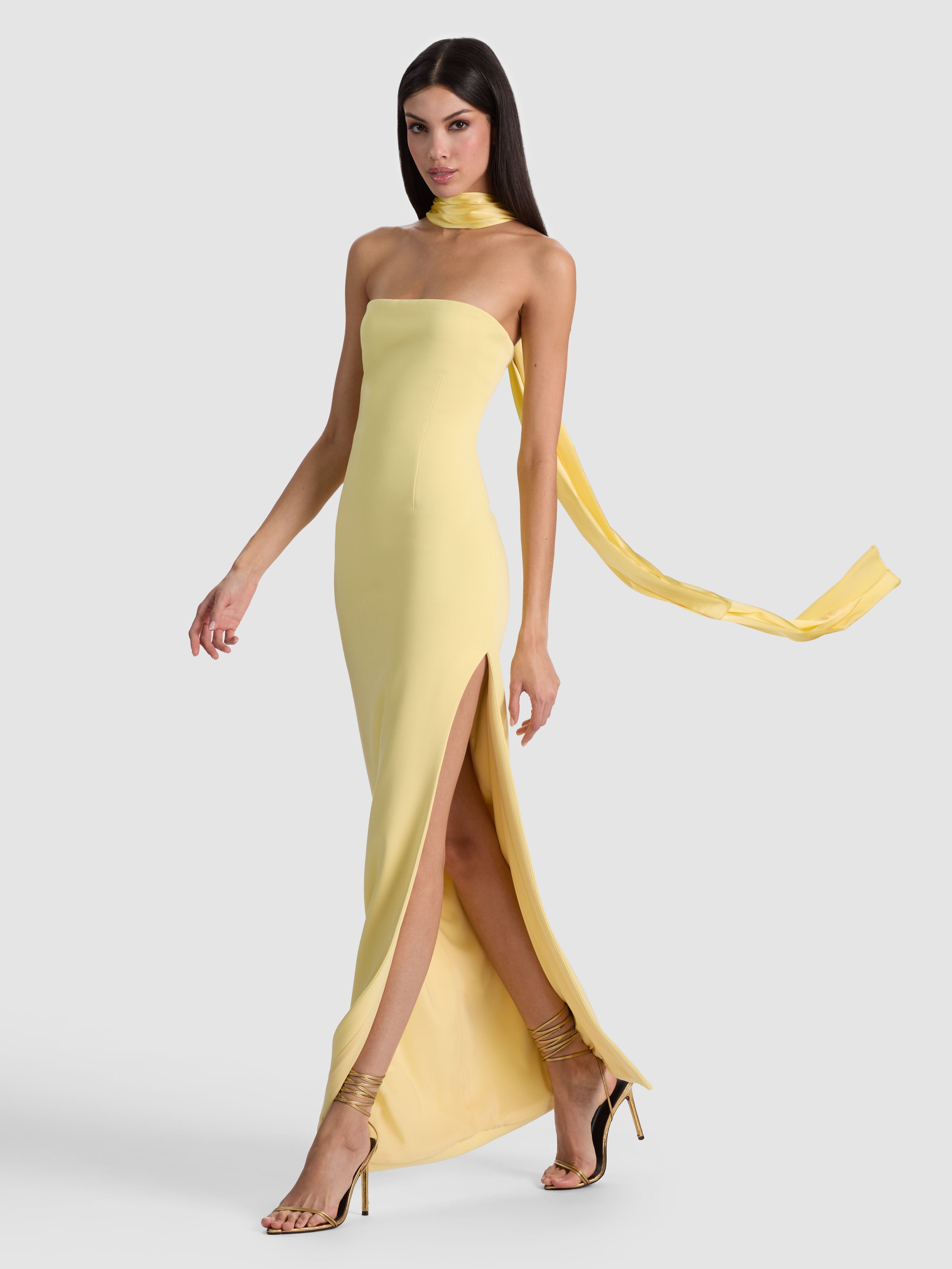 CHANA MAXI DRESS WITH SCARF-BUTTER-ALICE + OLIVIA