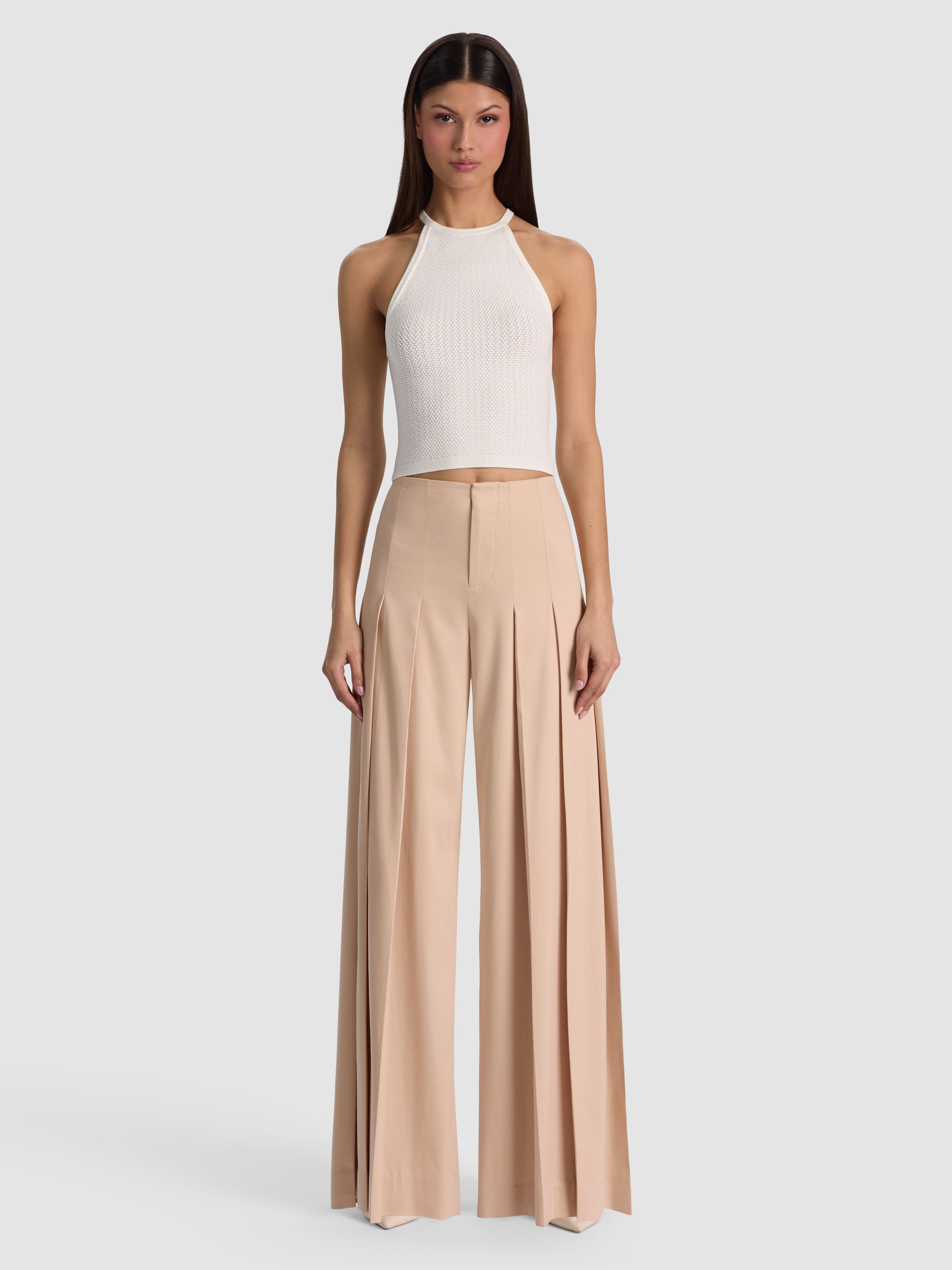AINSLIE PLEATED PANT-SAND-ALICE + OLIVIA