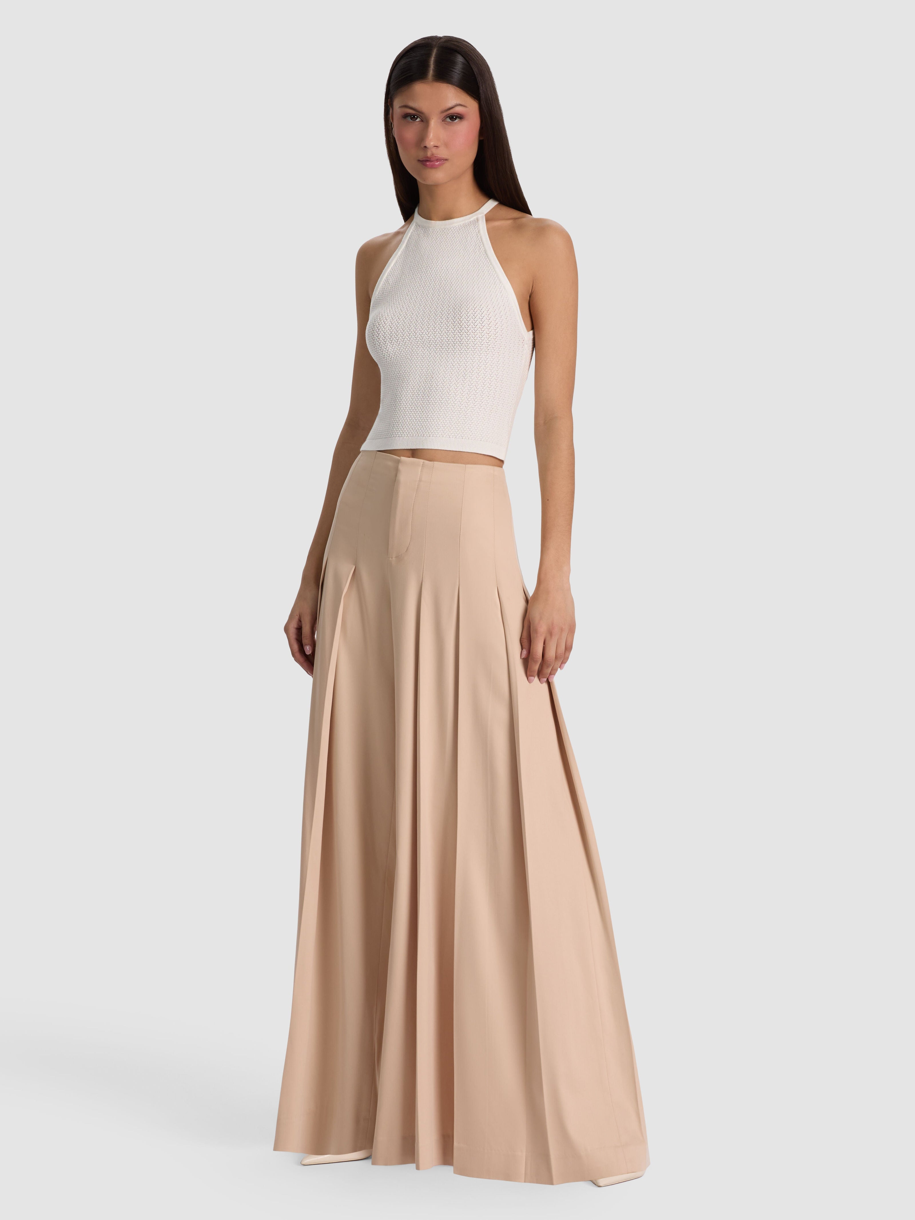 AINSLIE PLEATED PANT-SAND-ALICE + OLIVIA