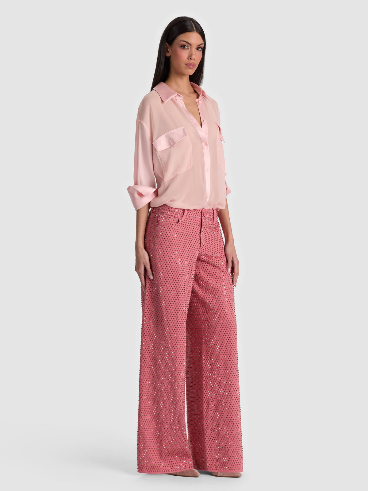 FINELY OVERSIZED UTILITY SHIRT-ALICE + OLIVIA