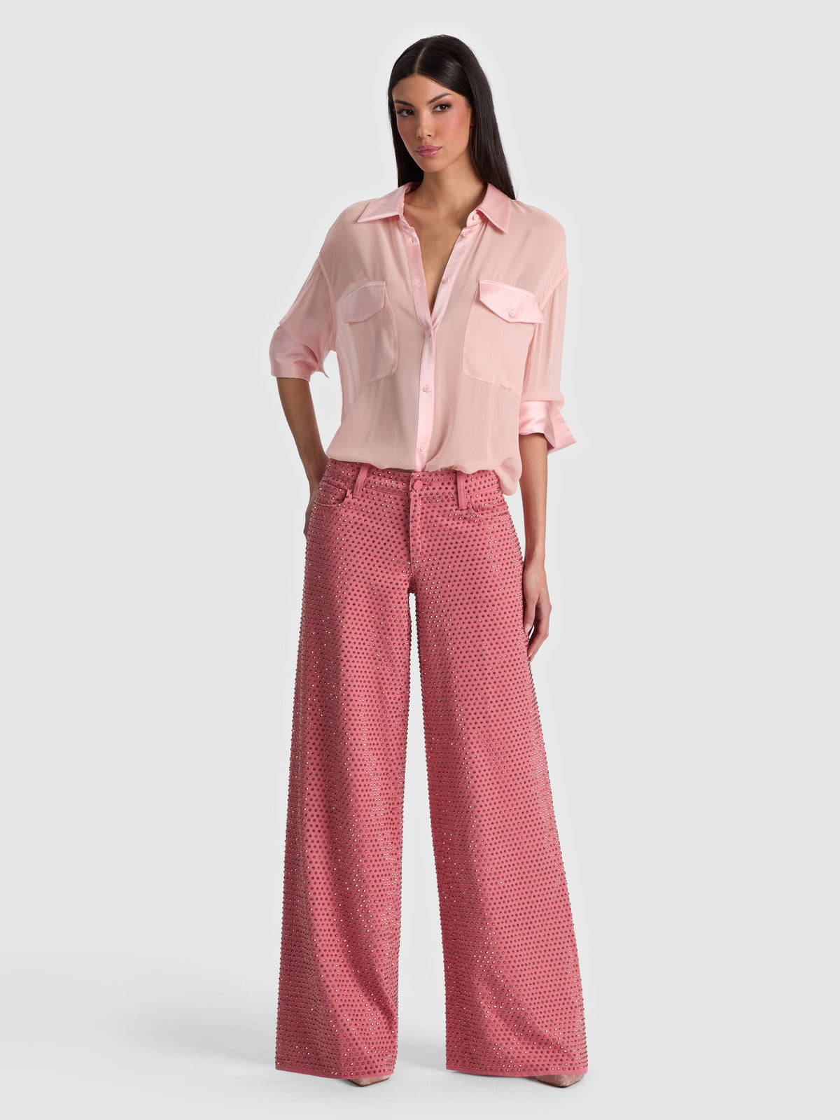 FINELY OVERSIZED UTILITY SHIRT - ENGLISH ROSE