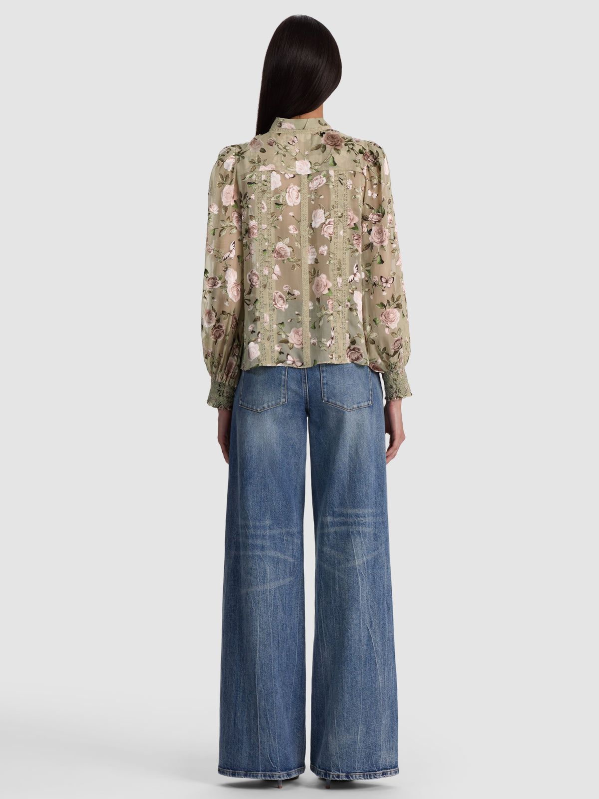 ARLETTE COLLARED BLSN SLV BLOUSE-ALICE + OLIVIA