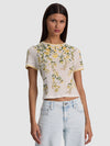 CINDY EMBR CROPPED TEE-ALICE + OLIVIA