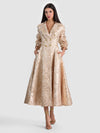 ELLIE TRENCH COAT WITH MIXED JACQUARD-ALICE + OLIVIA