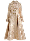 ELLIE TRENCH COAT WITH MIXED JACQUARD-GOLD-ALICE + OLIVIA