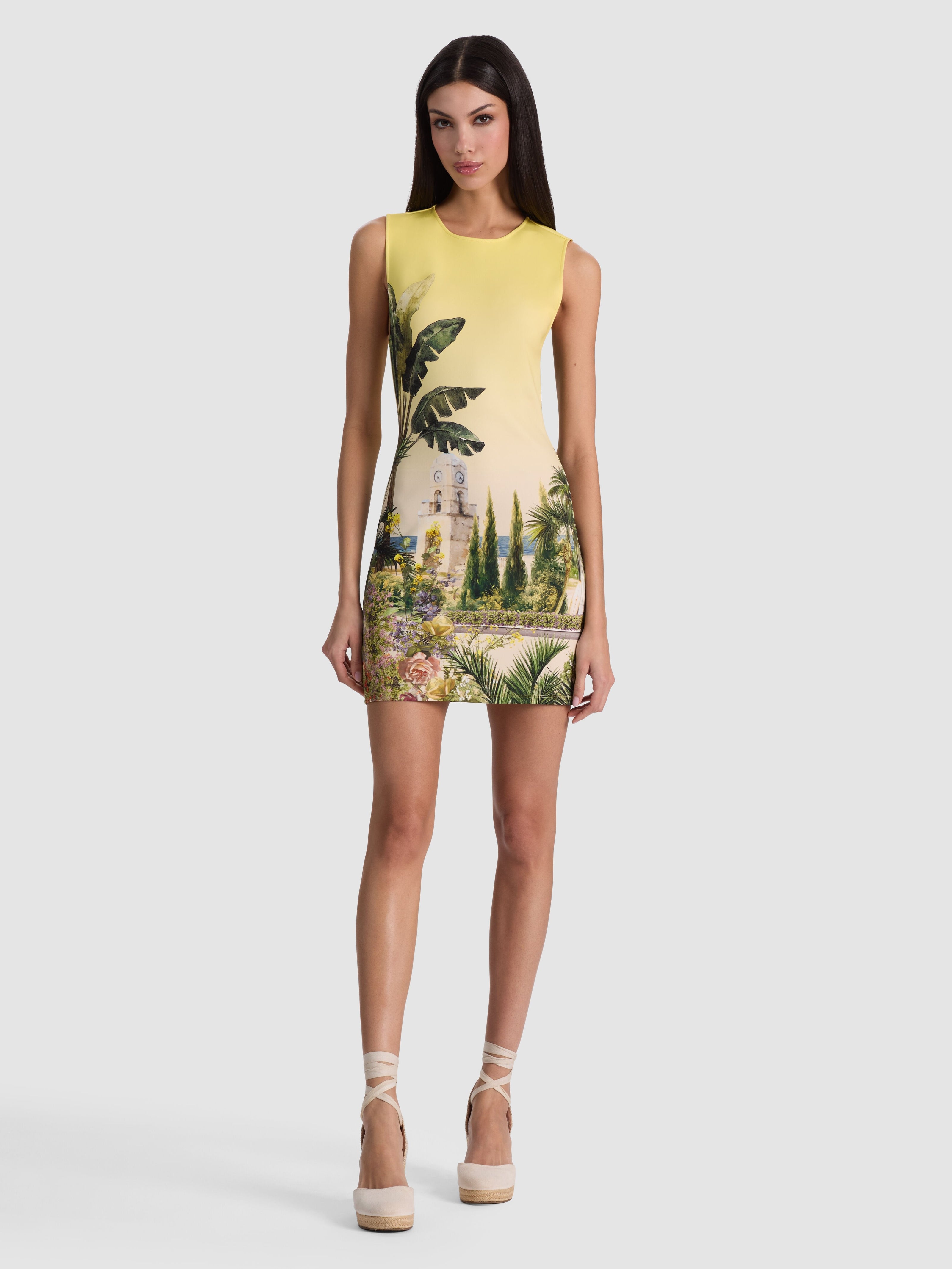 WYNELL STACEFACE FITTED MINI DRESS-ALICE + OLIVIA