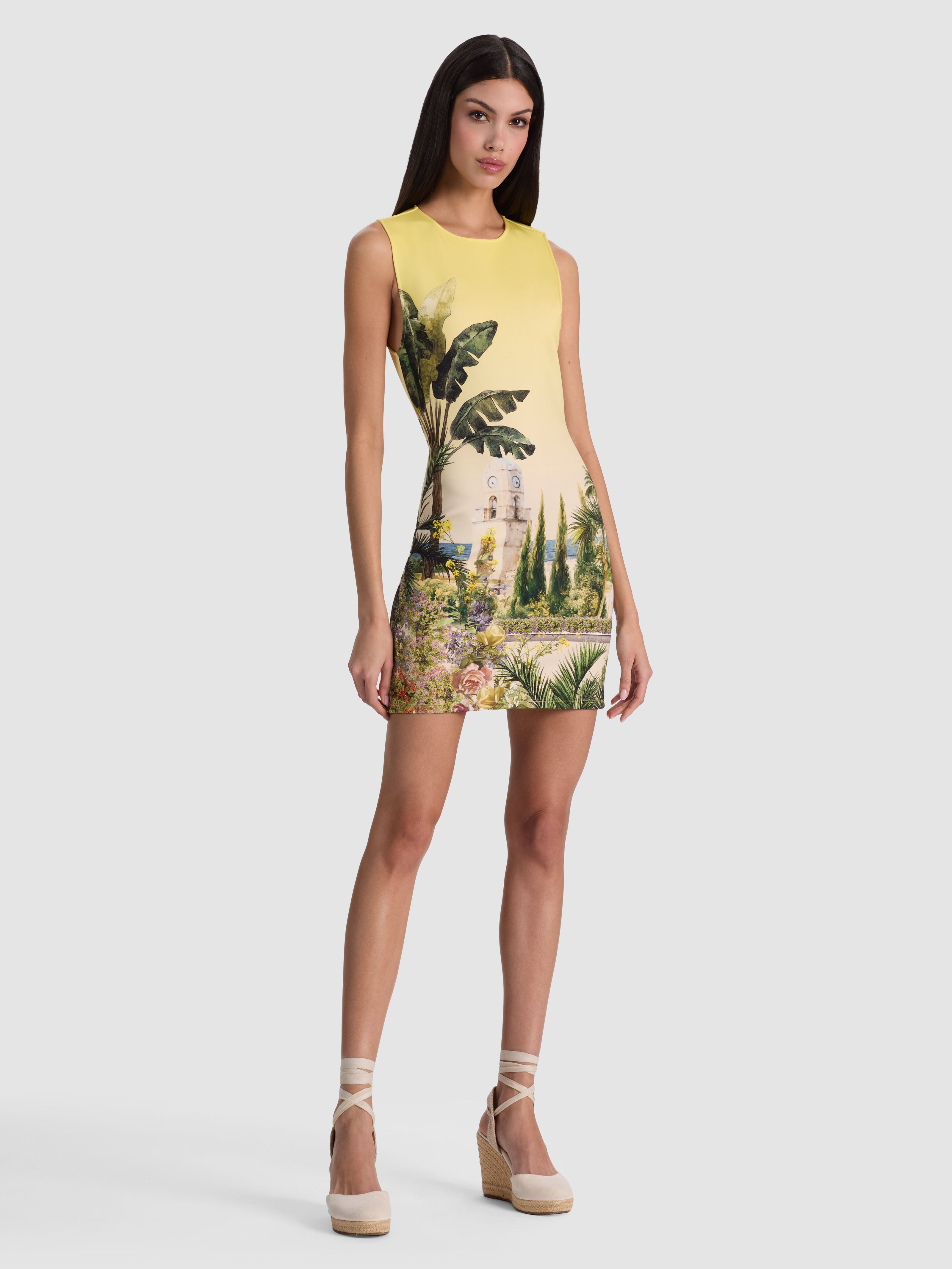 WYNELL STACEFACE FITTED MINI DRESS-ALICE + OLIVIA