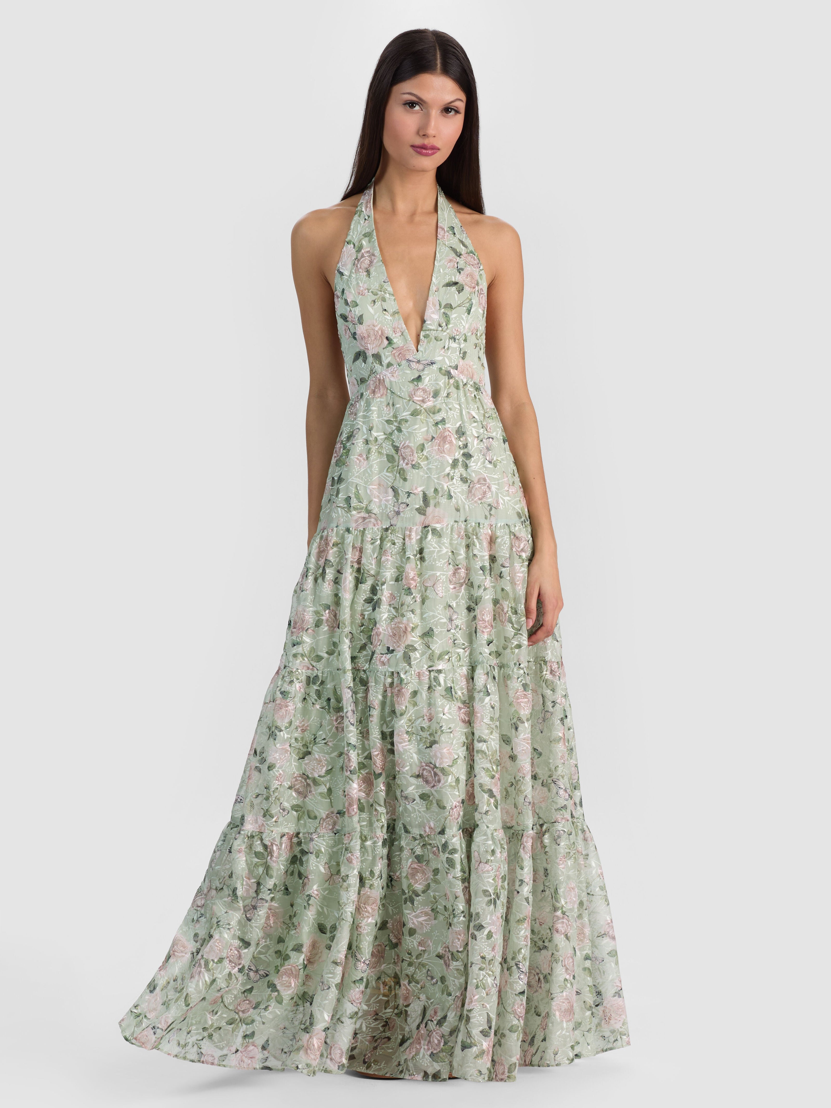 MAURA TIERED MAXI DRESS-ALICE + OLIVIA