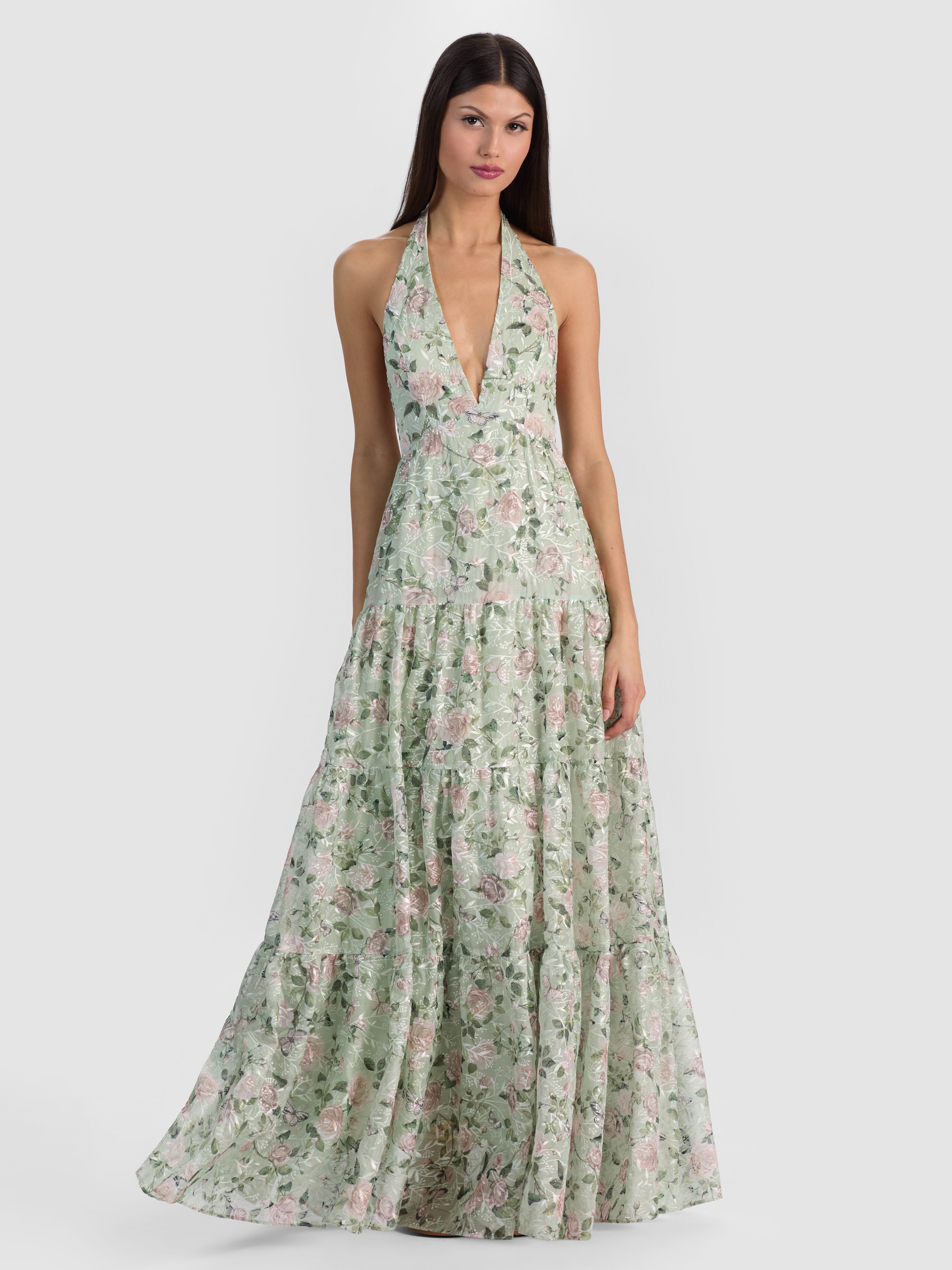 MAURA TIERED MAXI DRESS-ALICE + OLIVIA