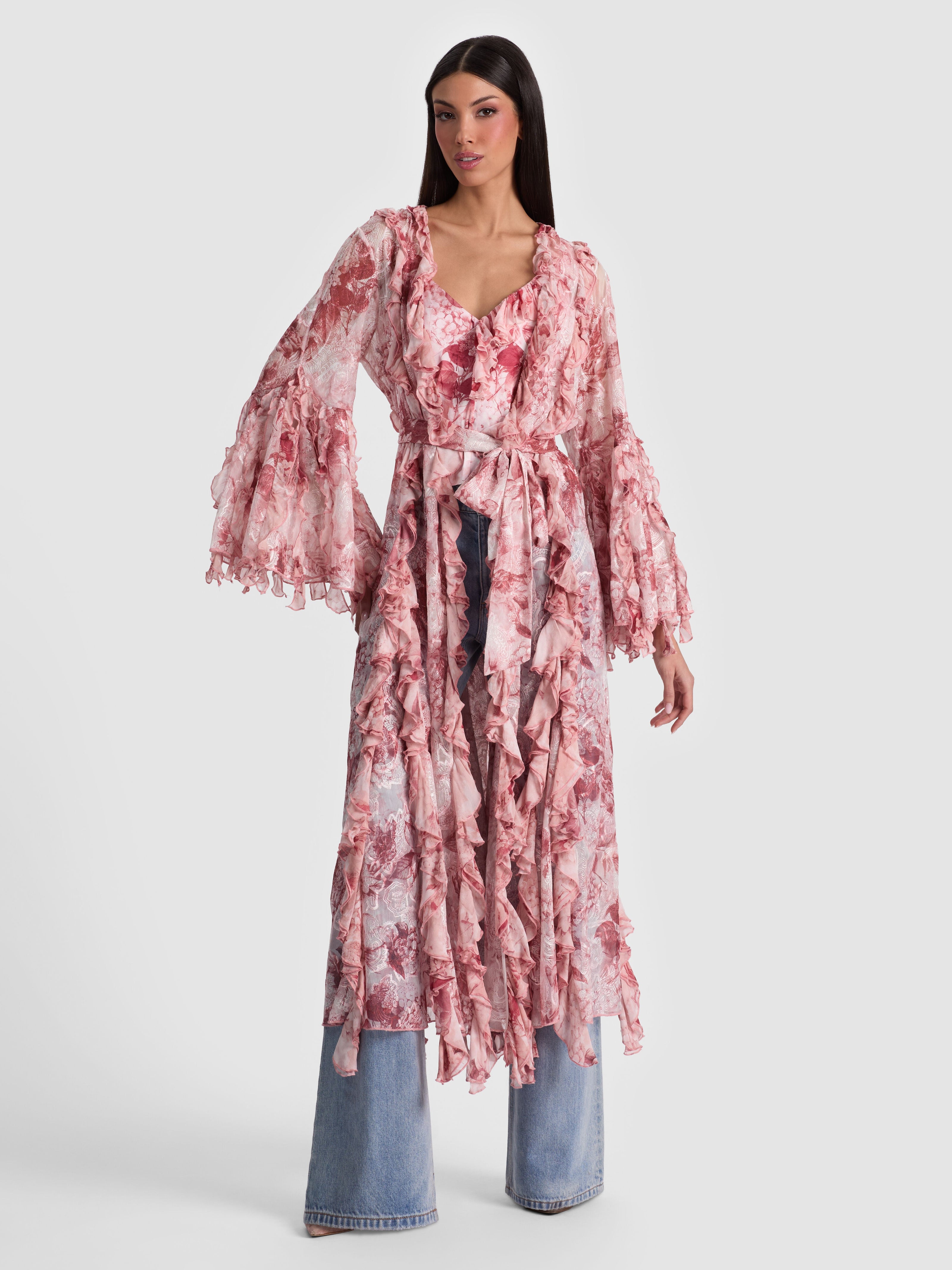 CHER RUFFLE MAXI ROBE-ALICE + OLIVIA