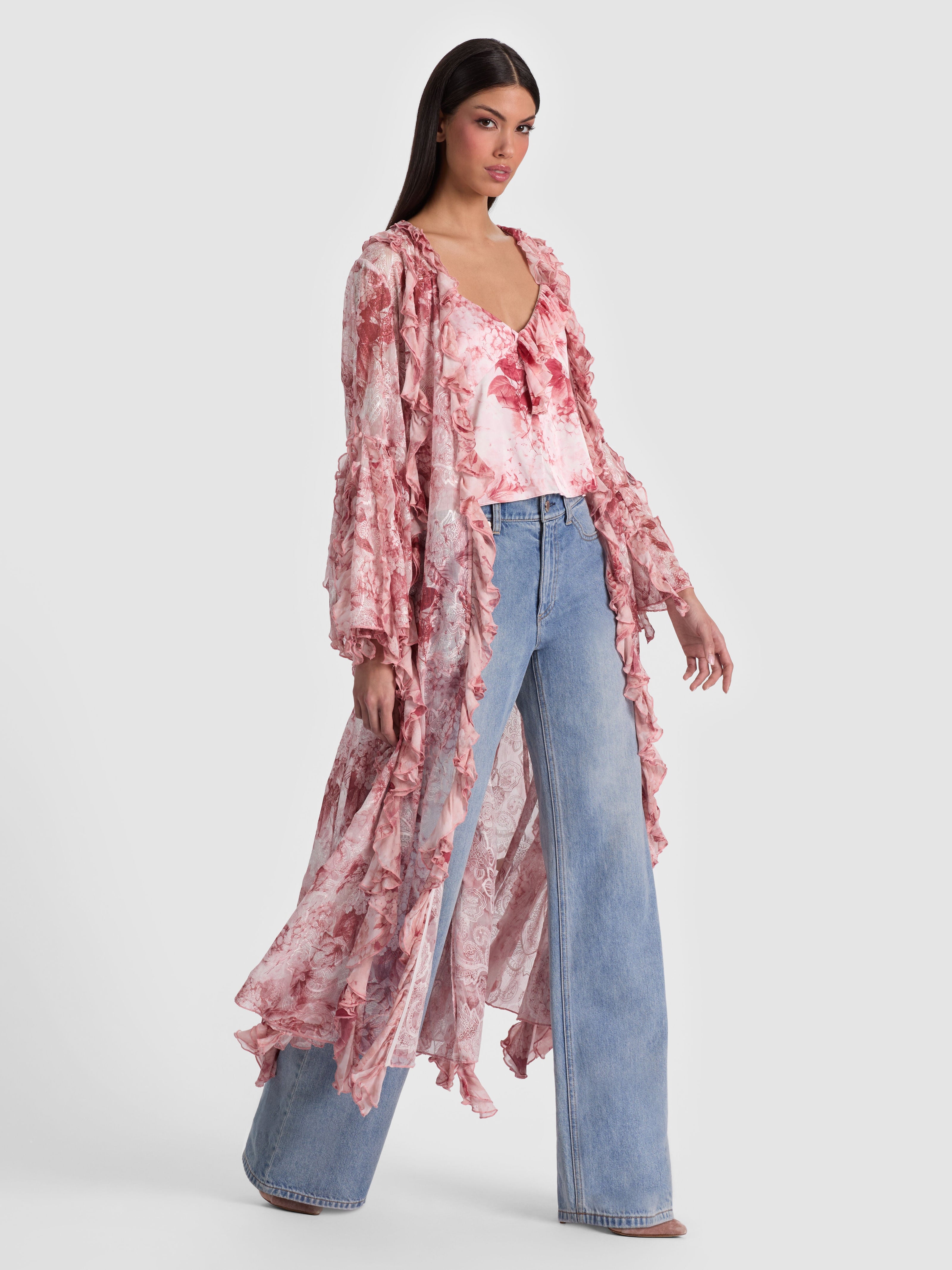 CHER RUFFLE MAXI ROBE-ALICE + OLIVIA
