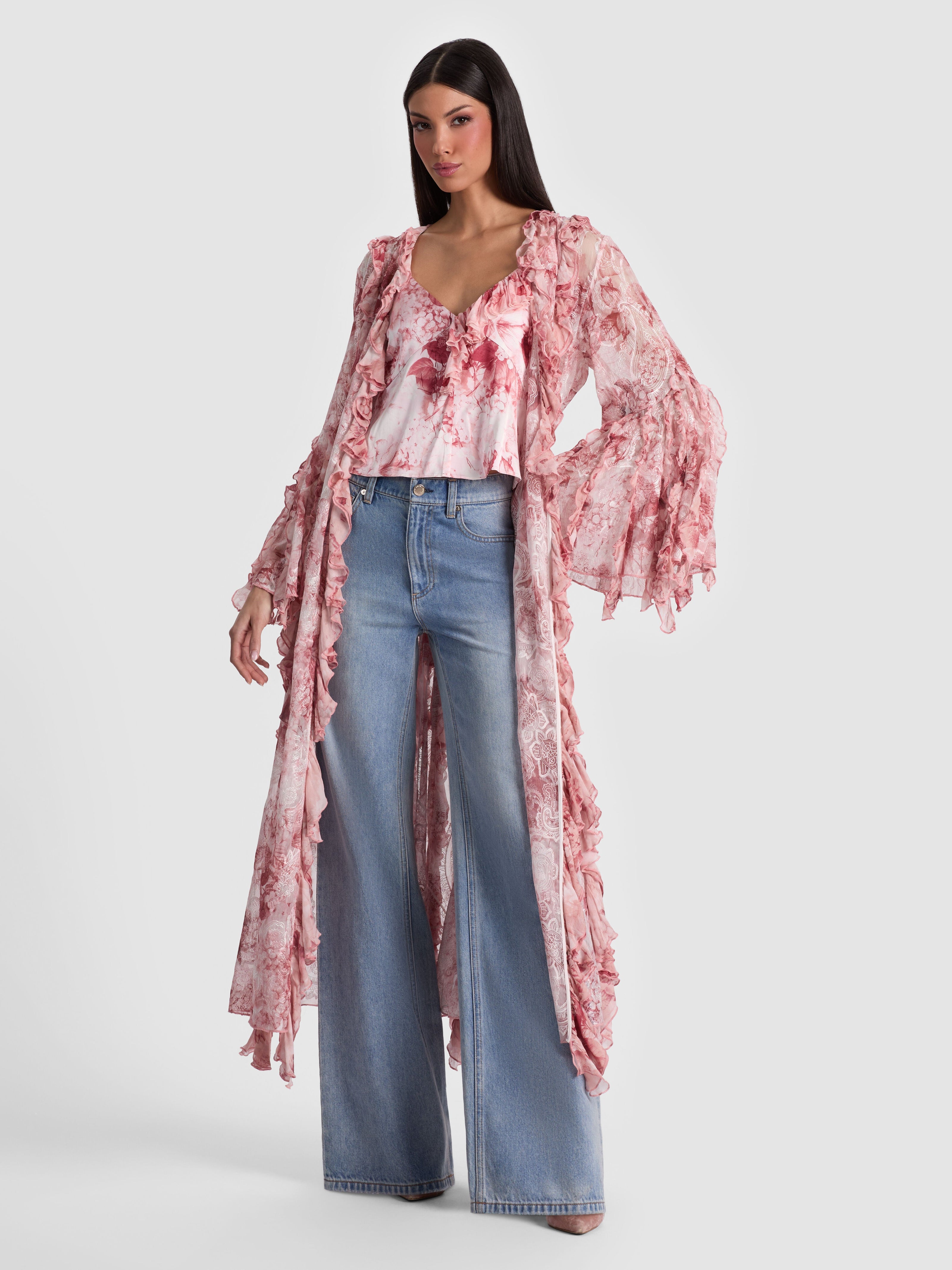 CHER RUFFLE MAXI ROBE-ALICE + OLIVIA