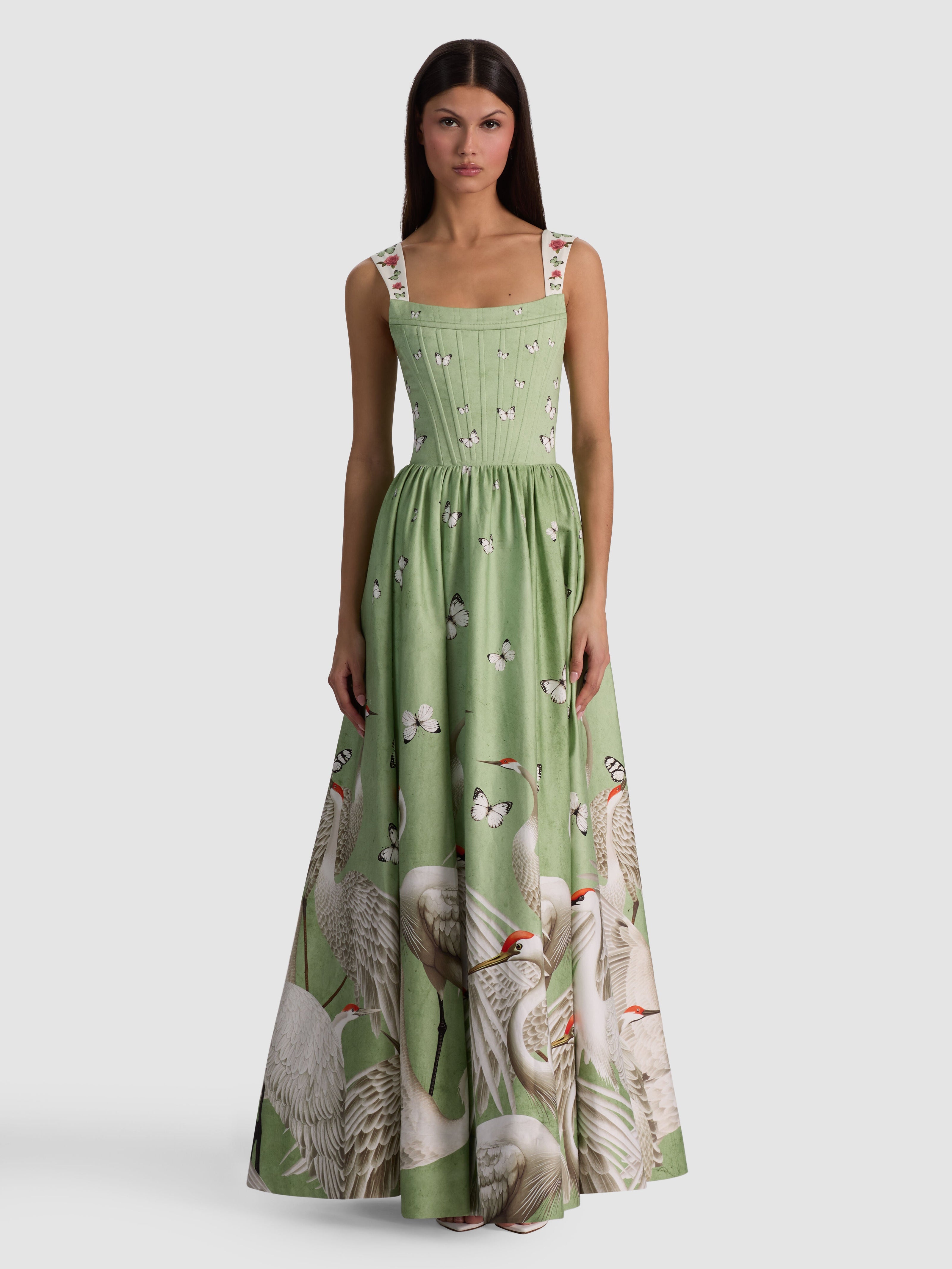 GUINEVERE BUSTIER MAXI DRESS-ALICE + OLIVIA