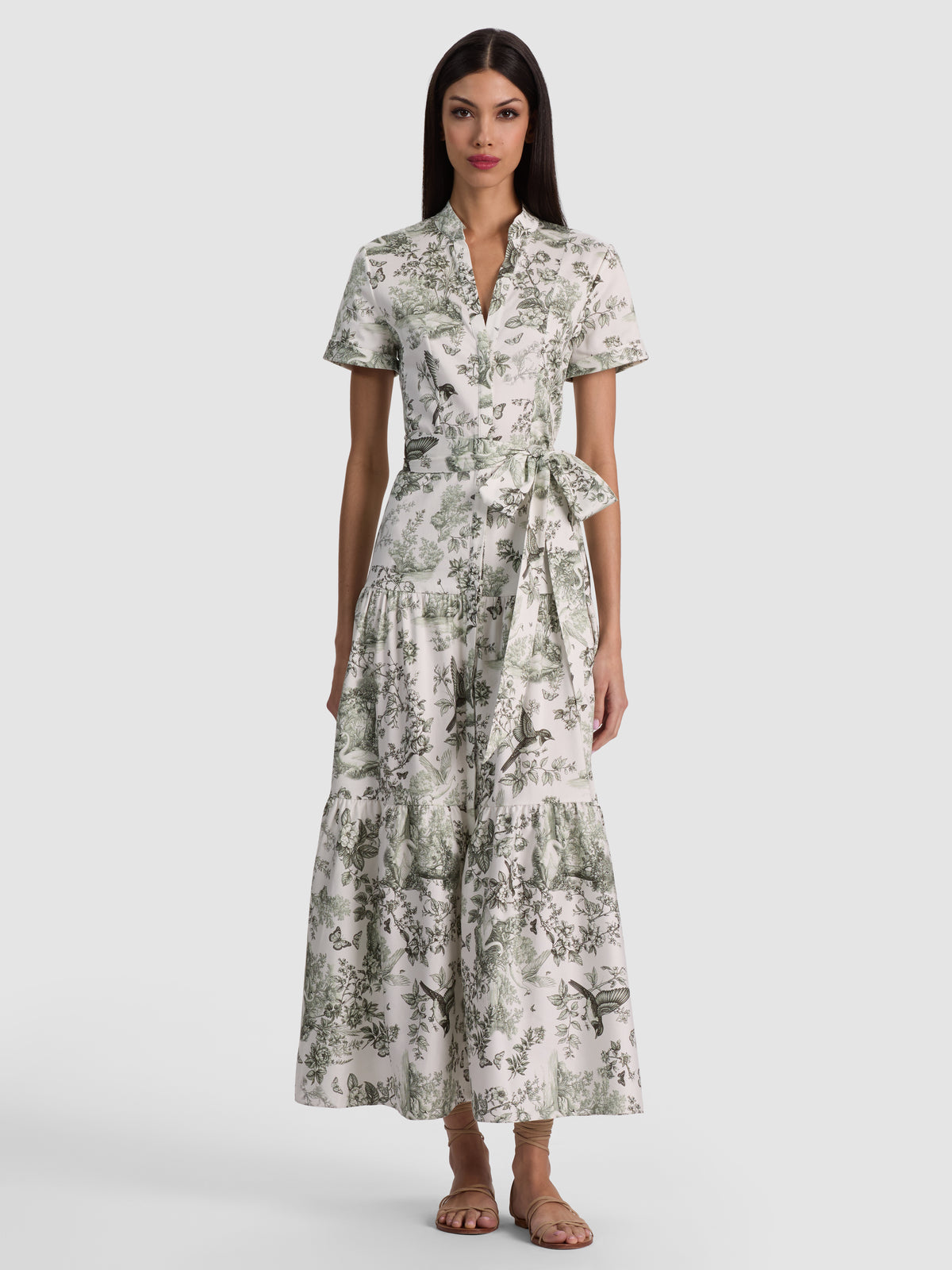 LUCY ROLL SLEEVE MIDI SHIRT DRESS-ALICE + OLIVIA