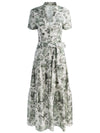 LUCY ROLL SLEEVE MIDI SHIRT DRESS-ALICE + OLIVIA