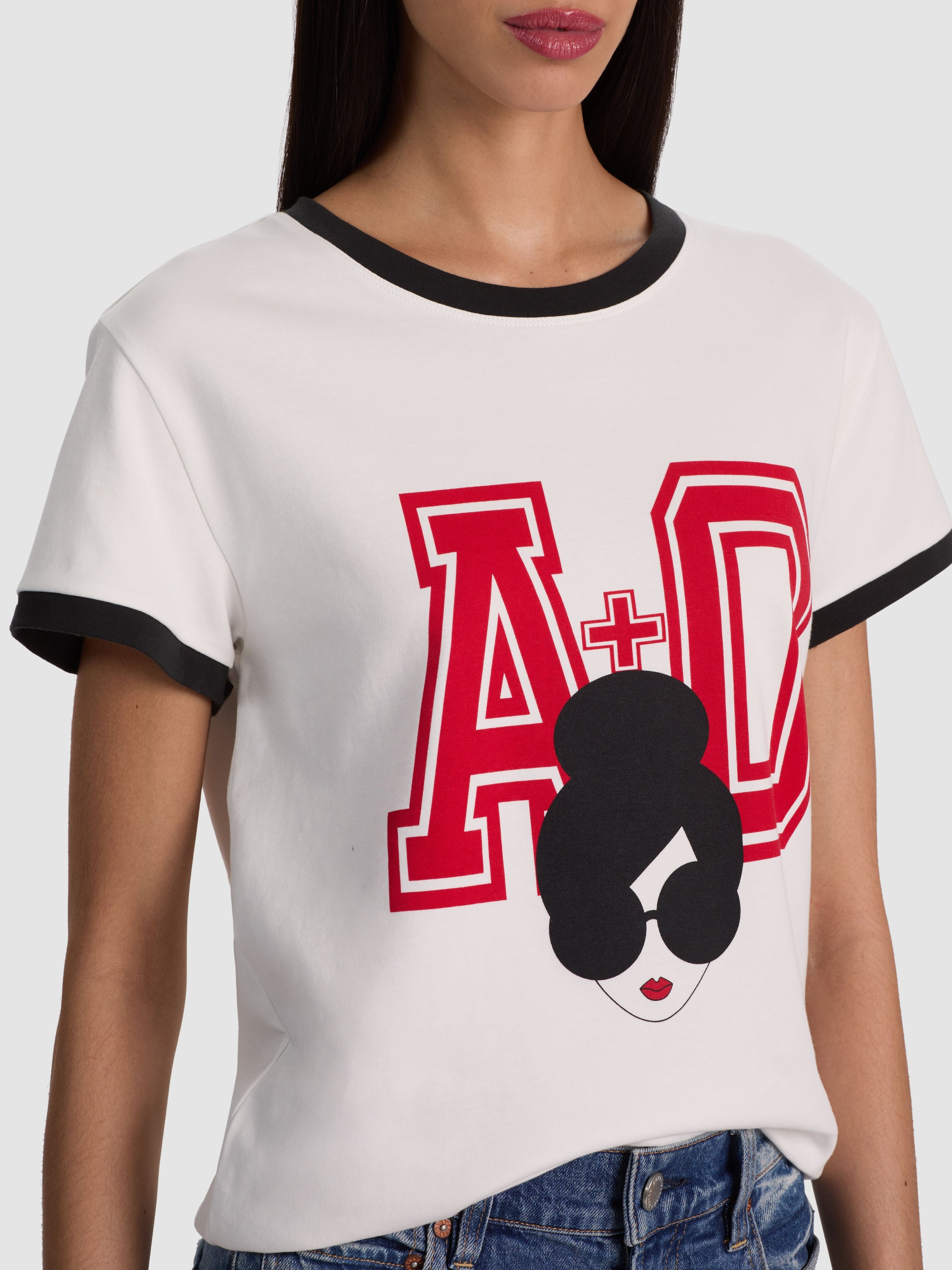 ALVERA STACEFACE TEE-ALICE + OLIVIA