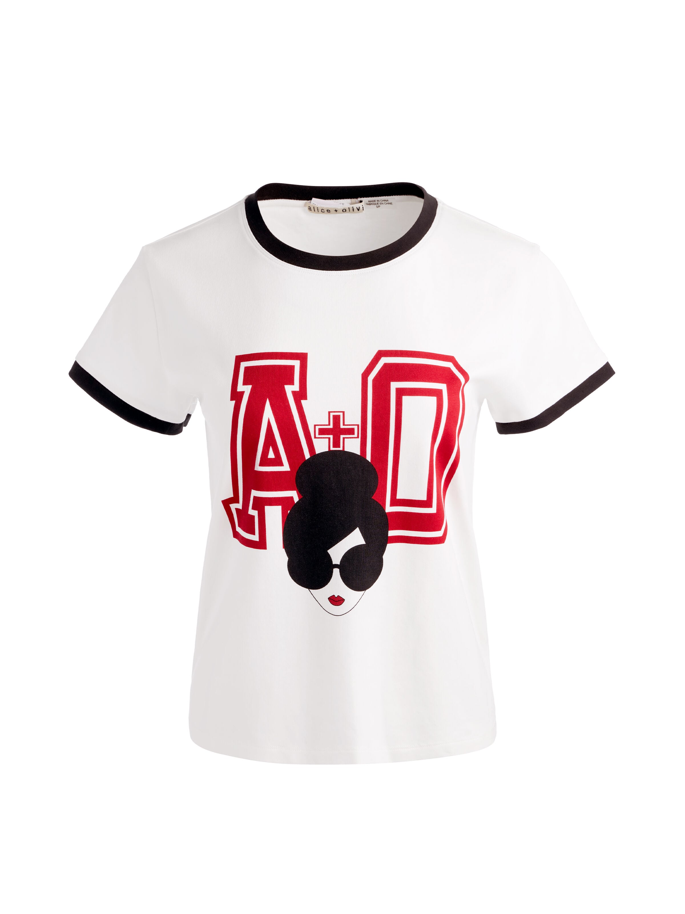 ALVERA STACEFACE TEE-ALICE + OLIVIA