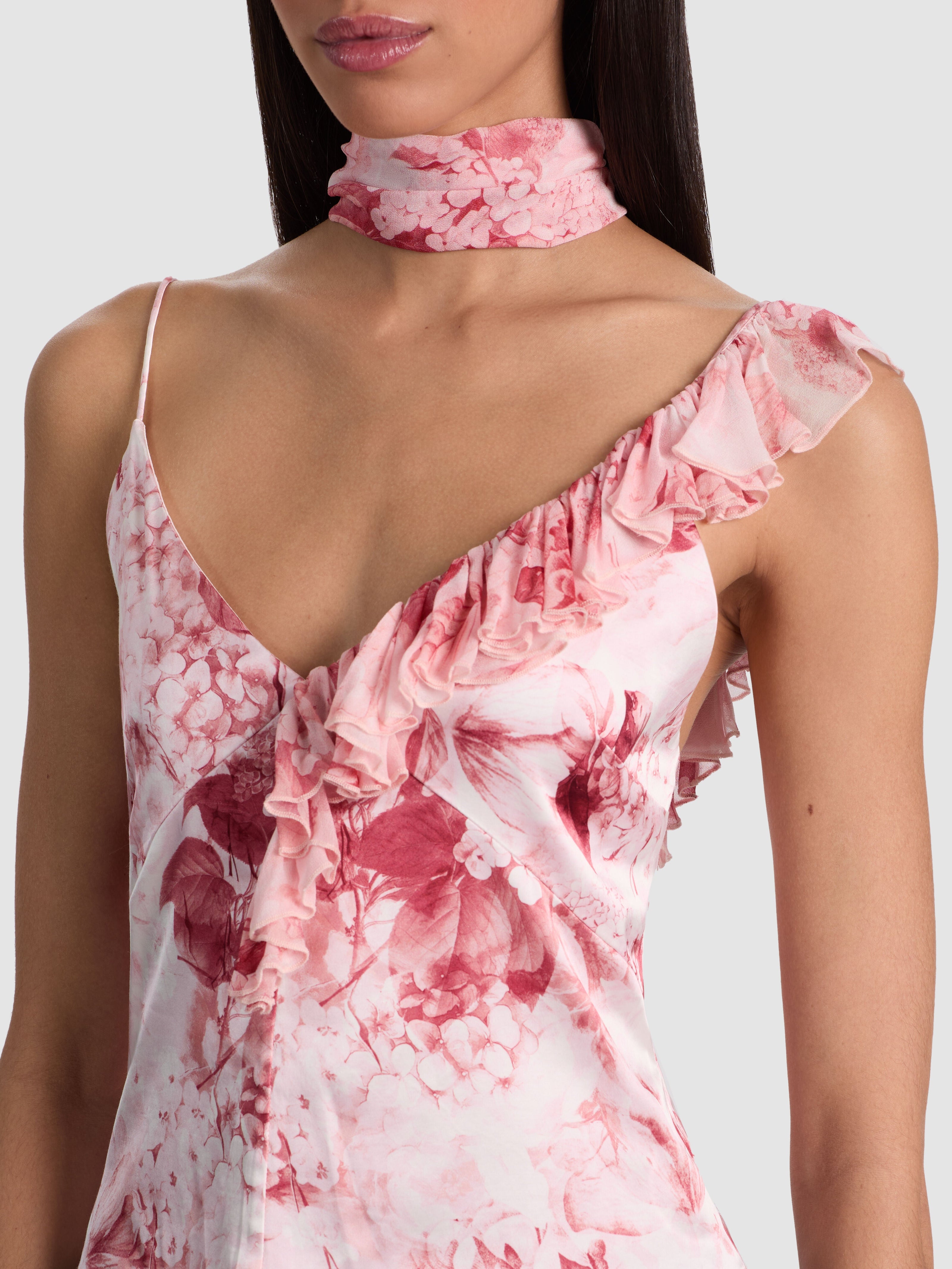 ZELDA RUFFLE TANK WITH SCARF-SEA BREEZE ENGLISH ROSE-ALICE + OLIVIA