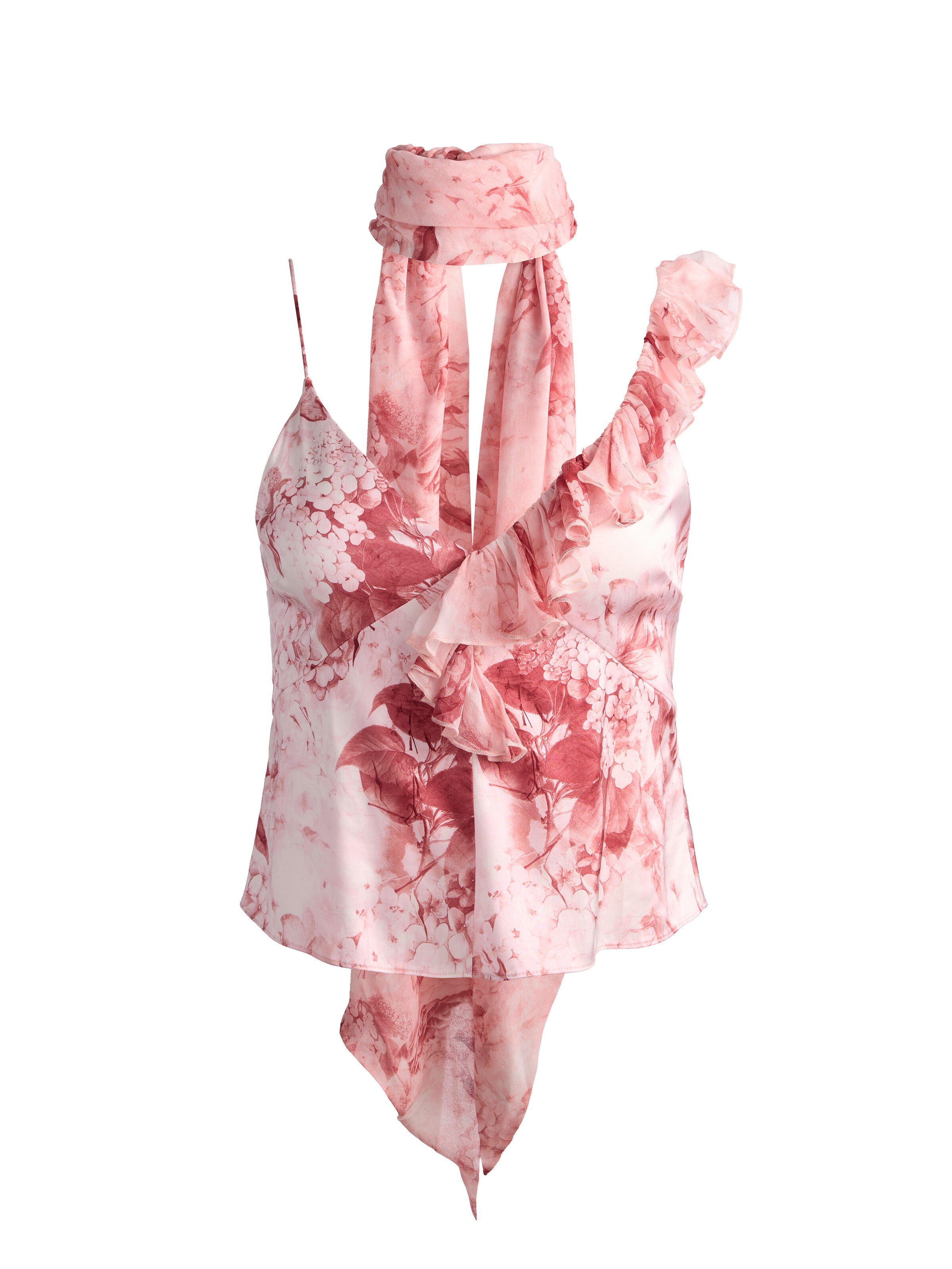 ZELDA RUFFLE TANK WITH SCARF-SEA BREEZE ENGLISH ROSE-ALICE + OLIVIA
