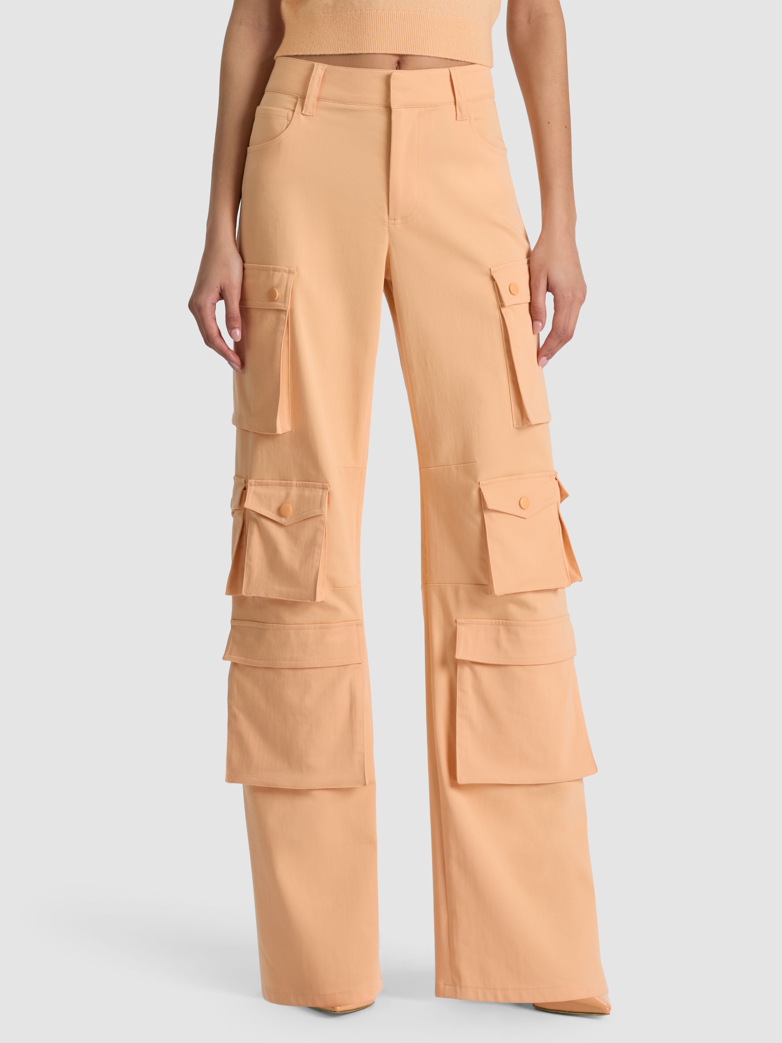 OLYMPIA CARGO PANT-LIGHT PEACH-ALICE + OLIVIA
