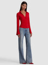 FREYA BUTTON DOWN TOP-CHILI PEPPER-ALICE + OLIVIA