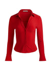 FREYA BUTTON DOWN TOP-CHILI PEPPER-ALICE + OLIVIA