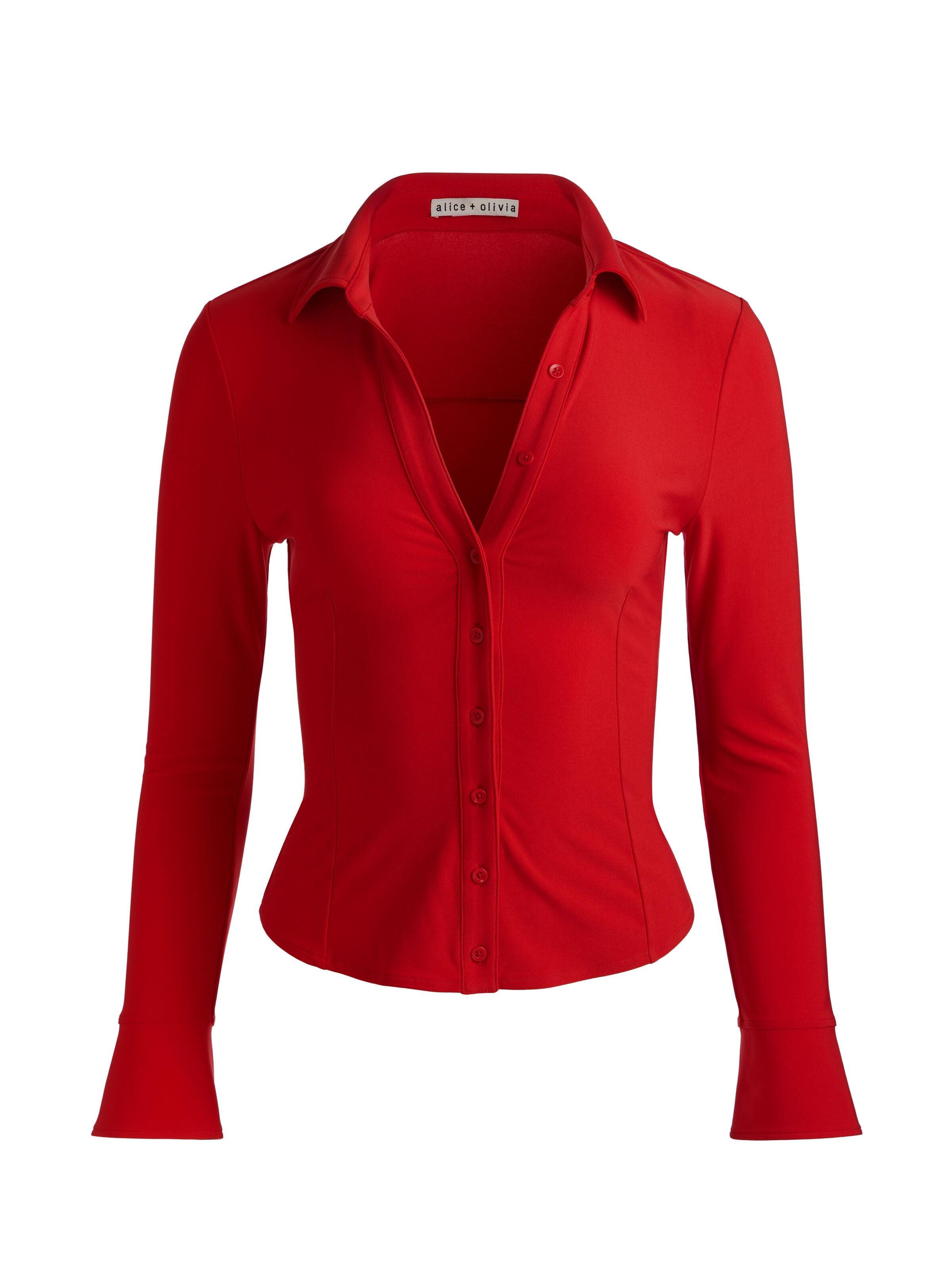FREYA BUTTON DOWN TOP-CHILI PEPPER-ALICE + OLIVIA