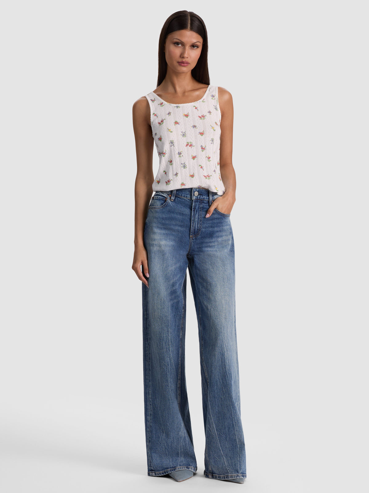 DARYN RIBBED TANK-ALICE + OLIVIA