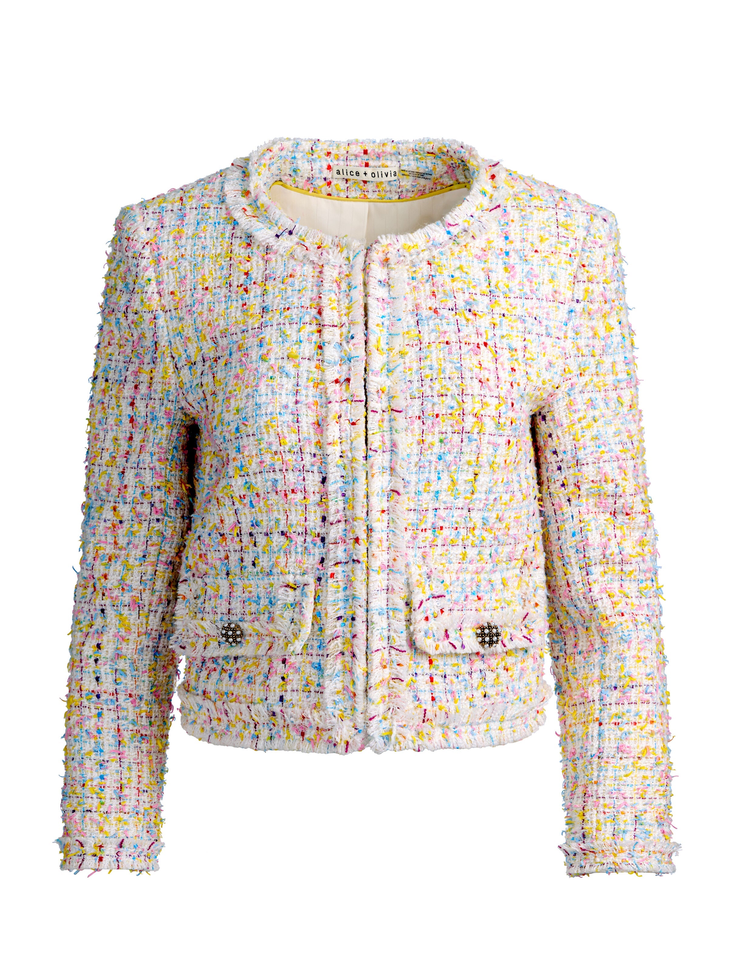 LANDON CROPPED JACKET-ALICE + OLIVIA