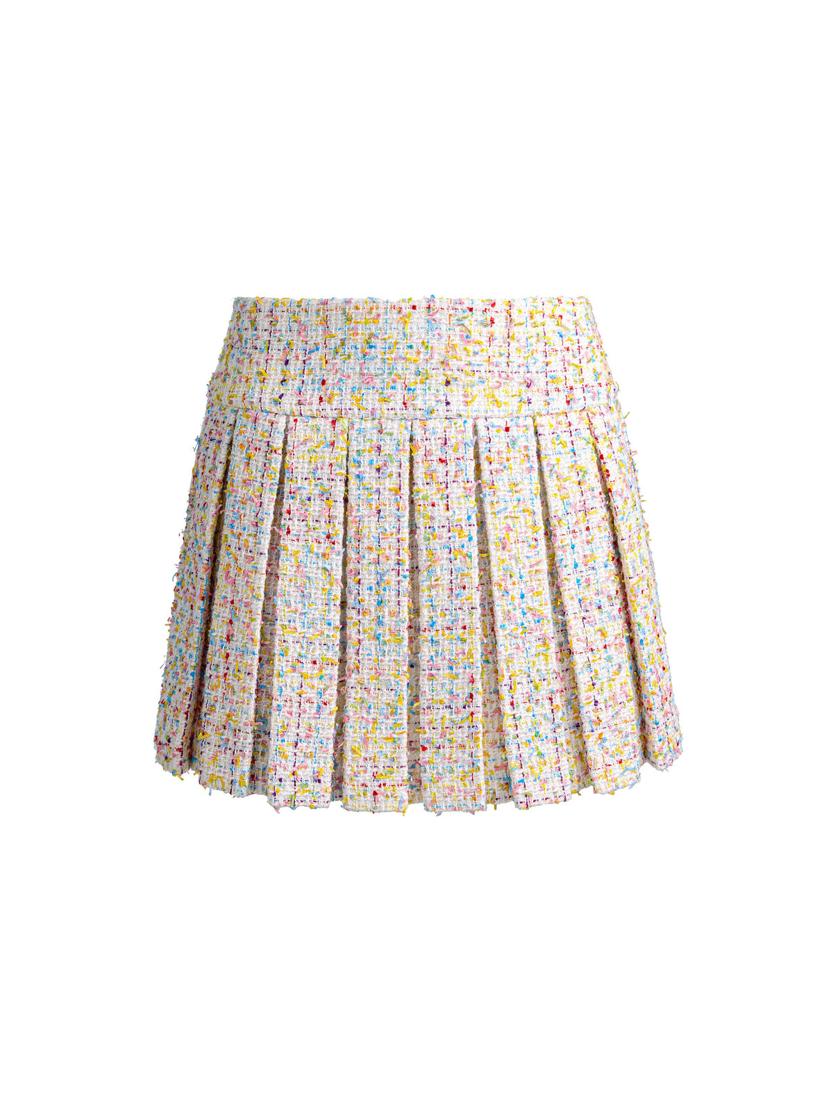 EMILIE TWEED MINI SKIRT - OFF WHITE/MULTI