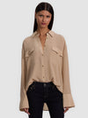 FINELY OVERSIZED UTILITY SHIRT-ALICE + OLIVIA