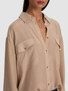 FINELY OVERSIZED UTILITY SHIRT-ALICE + OLIVIA