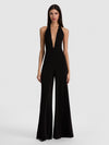 EVELINA HALTER JUMPSUIT-Black-ALICE + OLIVIA