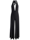EVELINA HALTER JUMPSUIT-Black-ALICE + OLIVIA