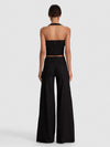 FIONA HALTER CROPPED TOP-Black-ALICE + OLIVIA