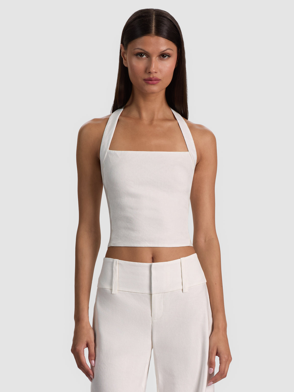 FIONA HALTER CROPPED TOP - OFF WHITE