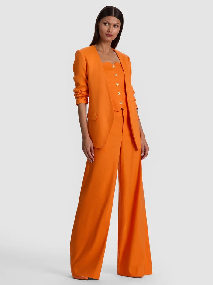CORBIN COLLARLESS ANGELED BLAZER-ALICE + OLIVIA