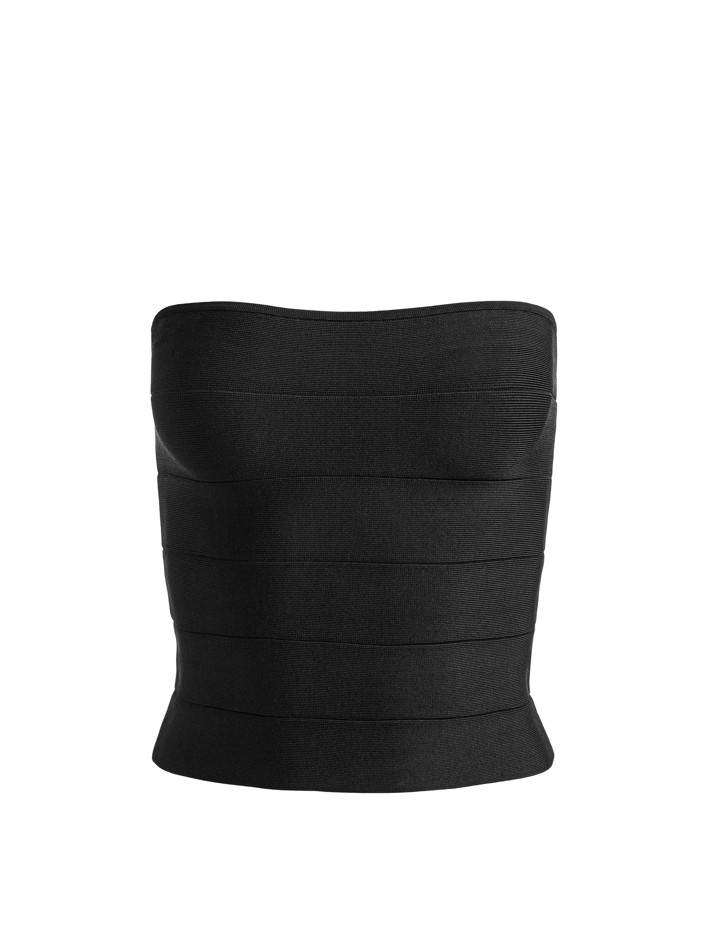 ALISON BANDAGE TUBE TOP-Black-ALICE + OLIVIA