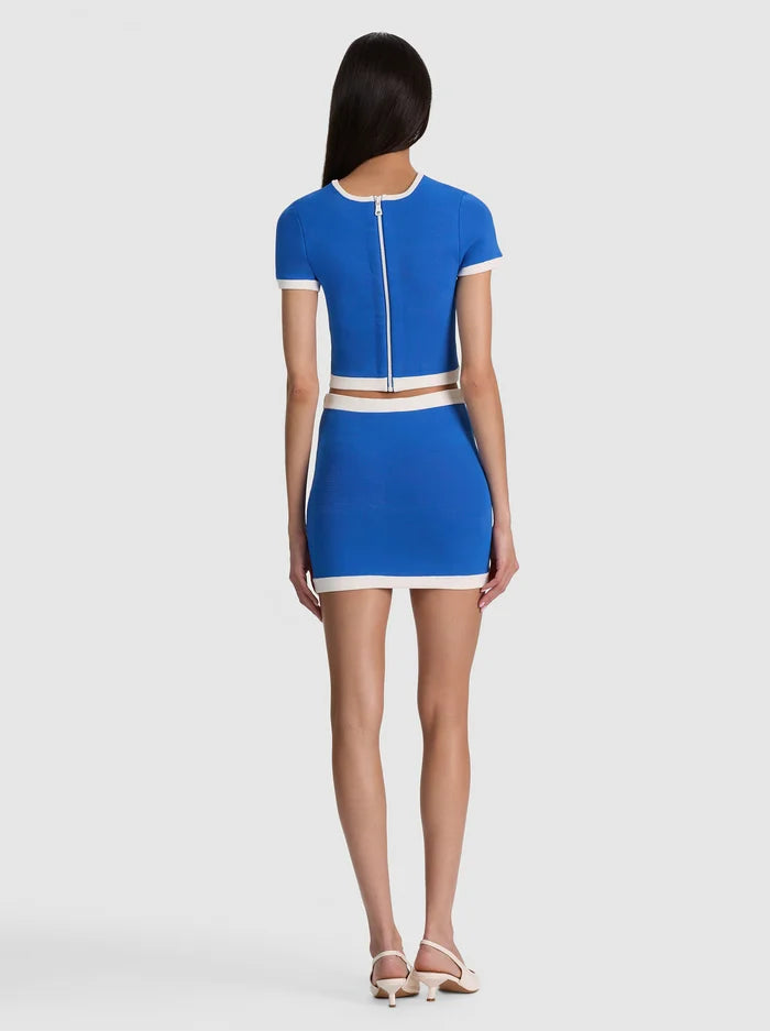 CIARA CROPPED PULLOVER-BLUE IRIS/SOFT WHITE-ALICE + OLIVIA