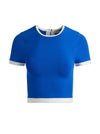 CIARA CROPPED PULLOVER-BLUE IRIS/SOFT WHITE-ALICE + OLIVIA