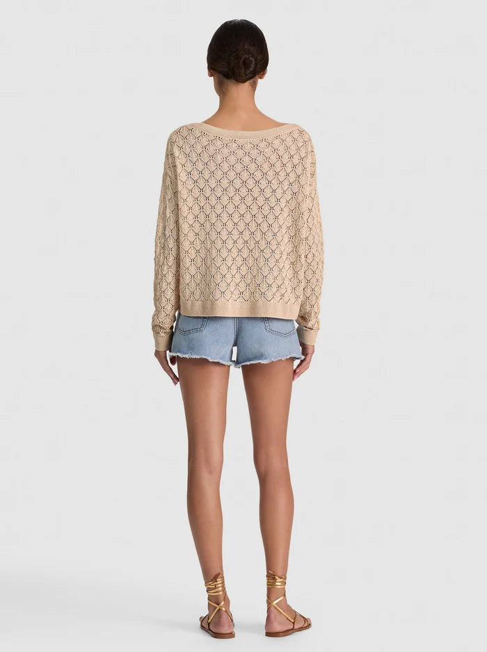 LEXI OFF THE SHOULDER PULLOVER-SAND-ALICE + OLIVIA