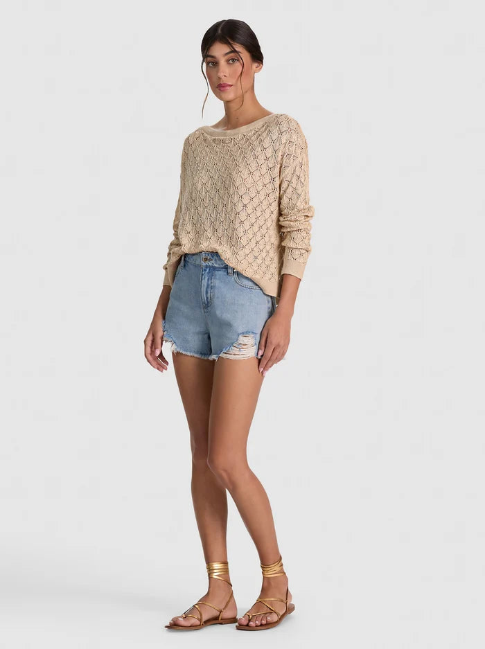 LEXI OFF THE SHOULDER PULLOVER-SAND-ALICE + OLIVIA