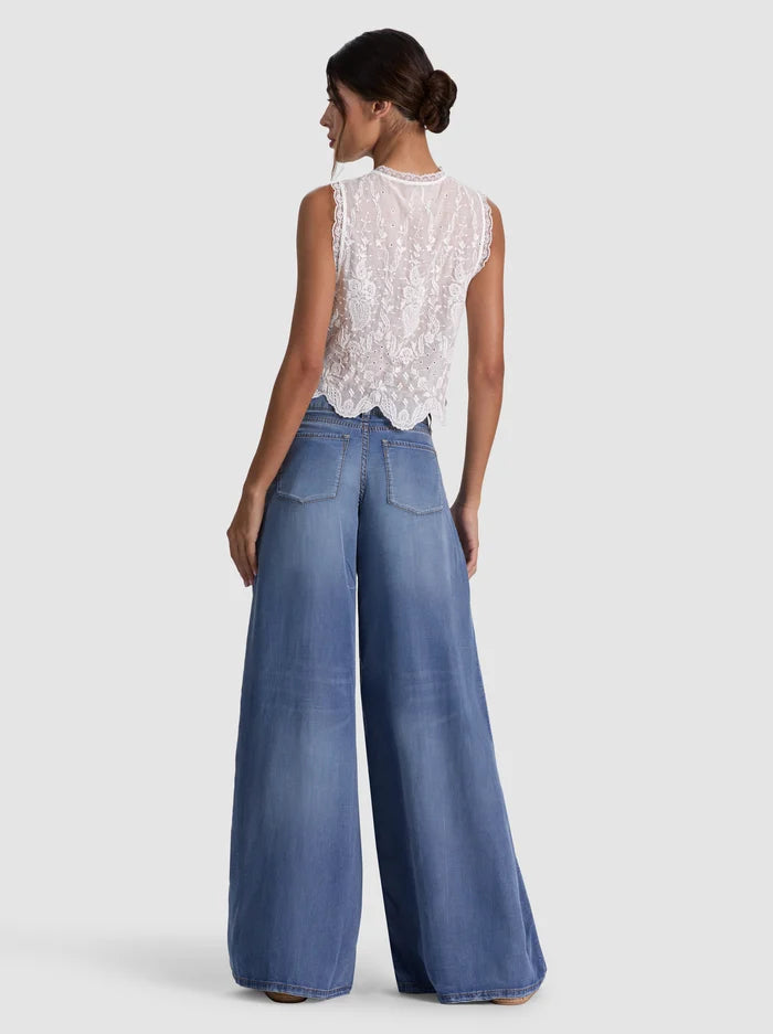 AMAL EMBR TIE FT TANK TOP-ALICE + OLIVIA