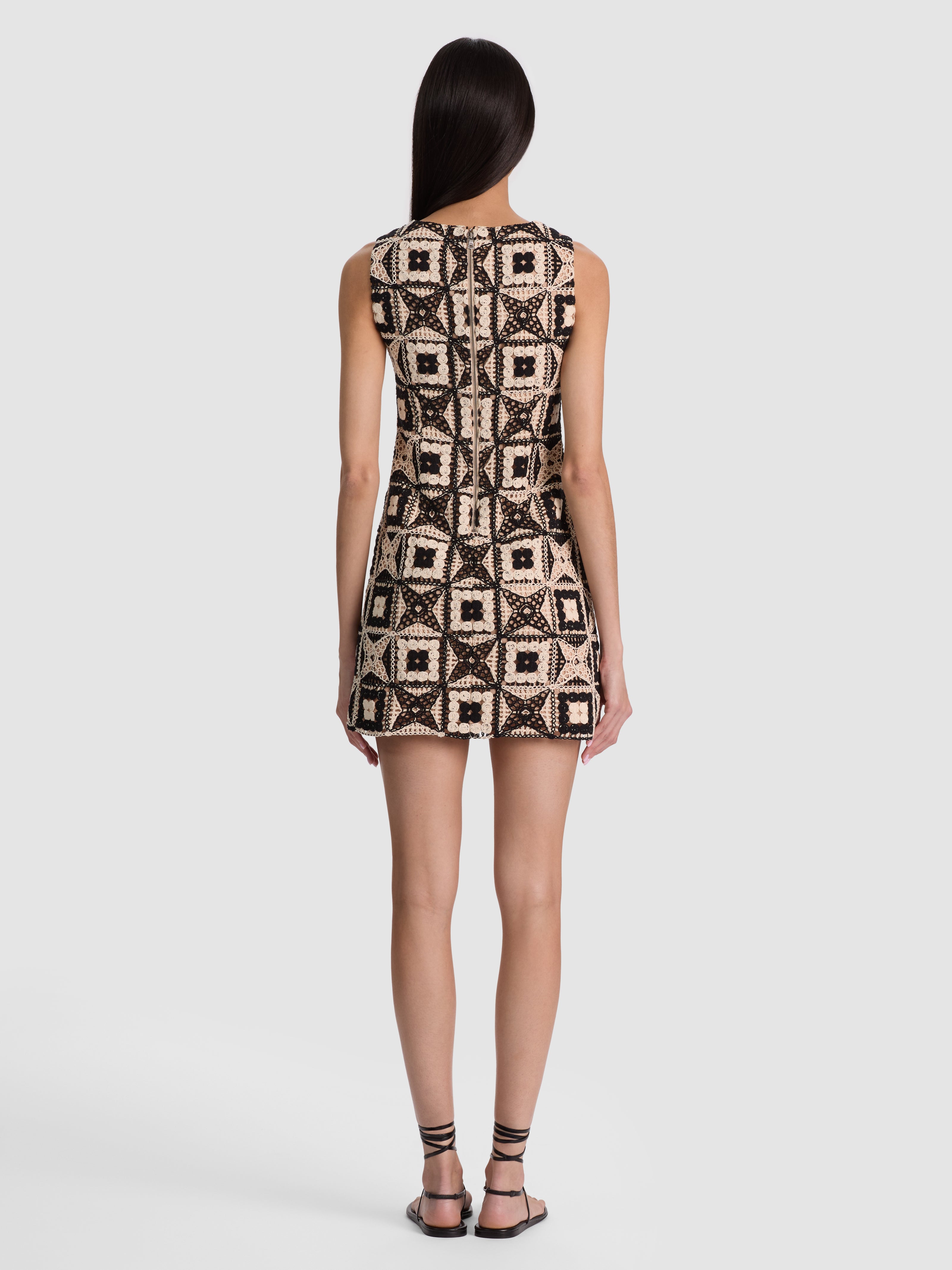 CLYDE CROCHET MINI DRESS-ALICE + OLIVIA